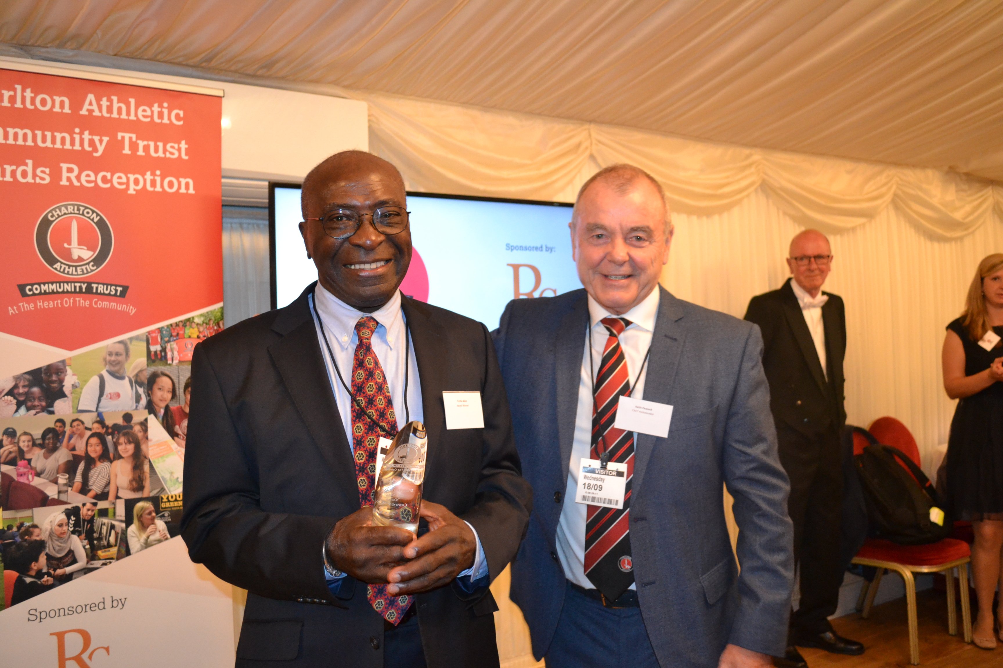 Emile Allen at the 2019 CACT Awards with Keith Peacock