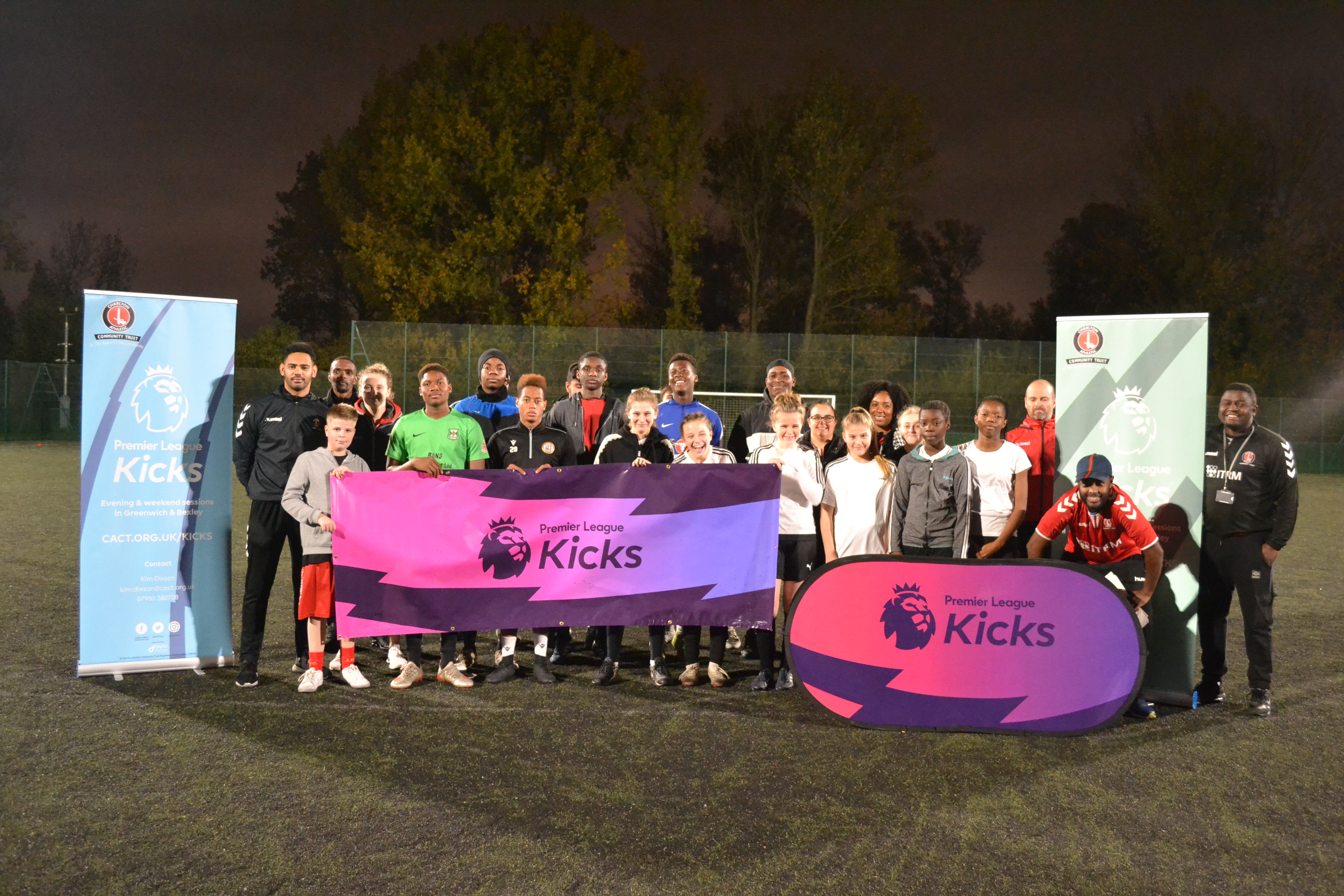 Group of young people at a Premier League Kicks event