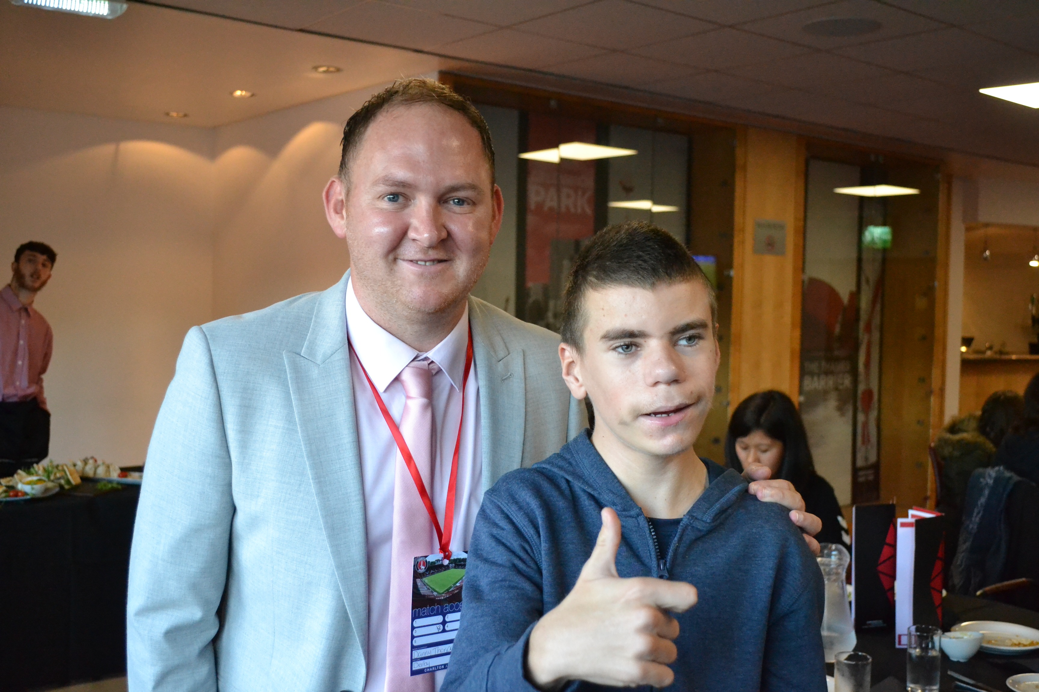 Image of Robbie with Cllr Danny Thorpe