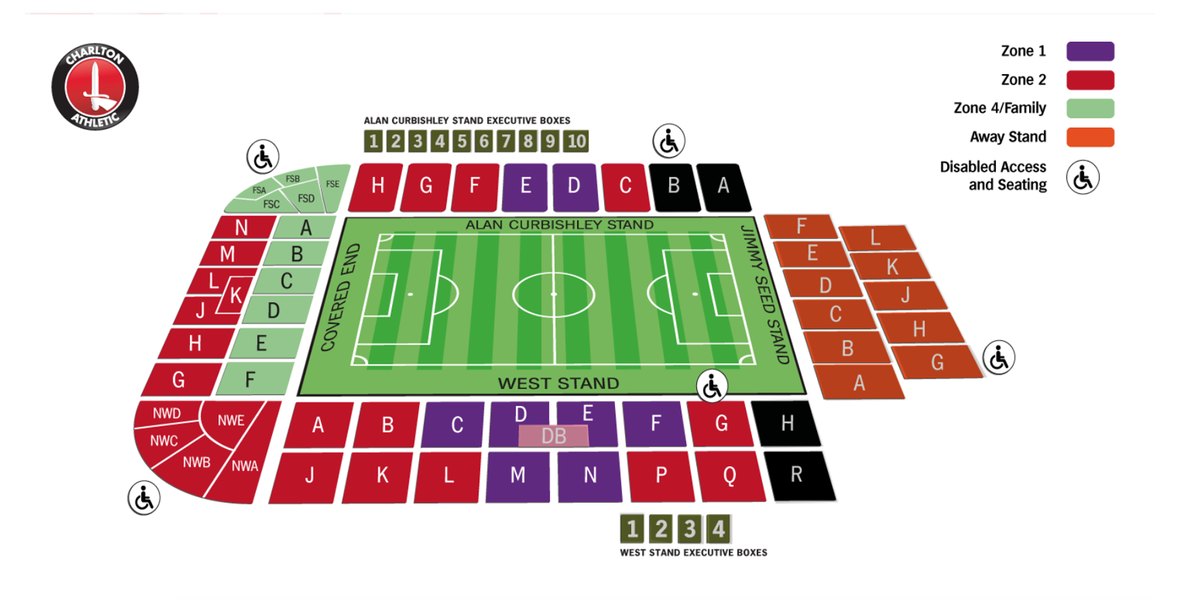 The Valley stadium map