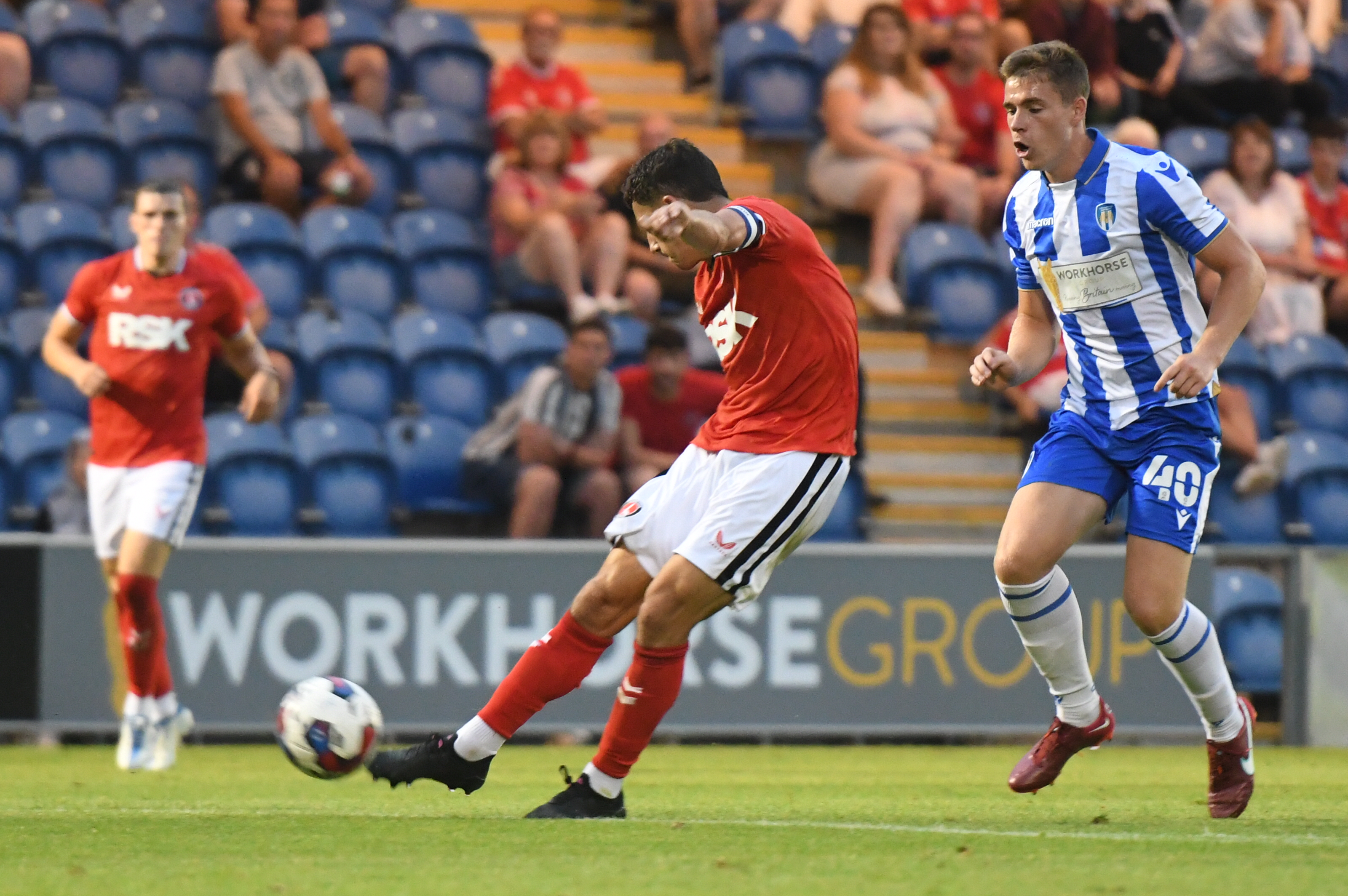 Albie Morgan scores a thunderous goal at Colchester United
