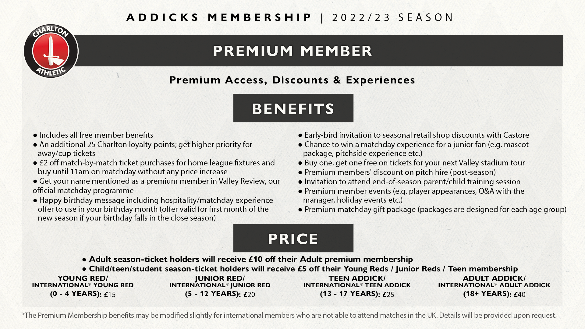 2022/23 premium membership