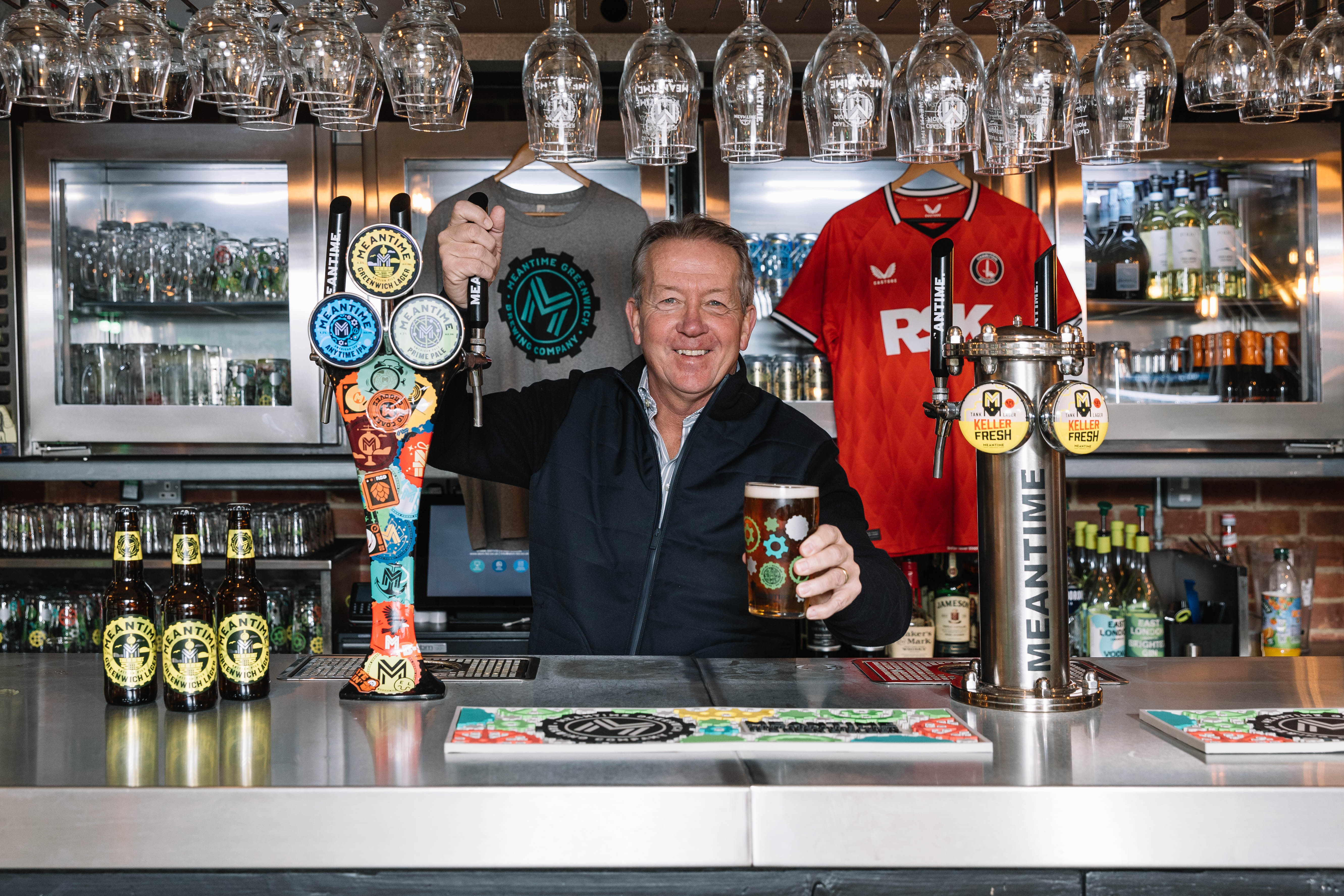 Alan Curbishley at Meantime Brewery