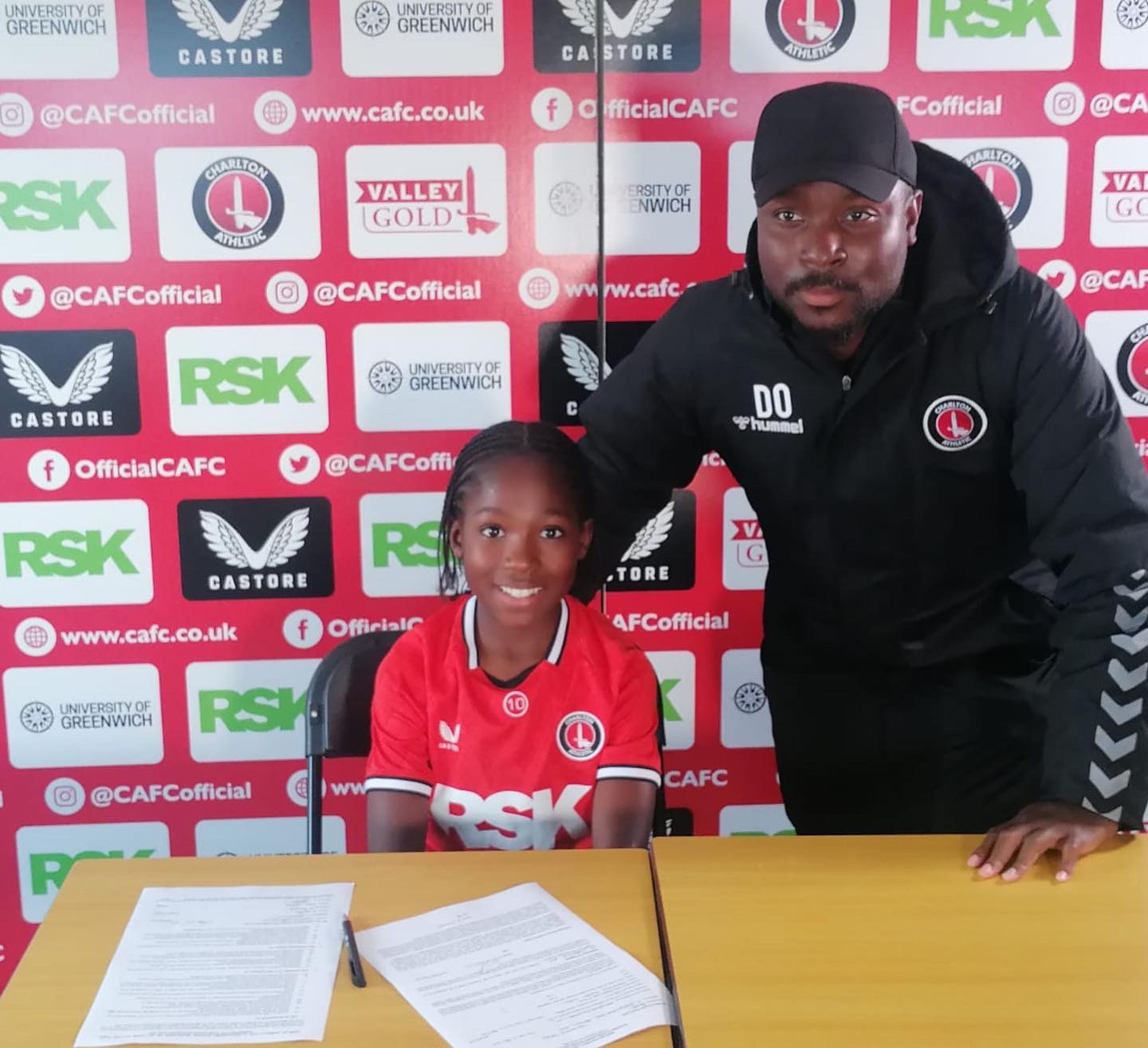 Image of Kayden Bashir with CAFC Academy scout