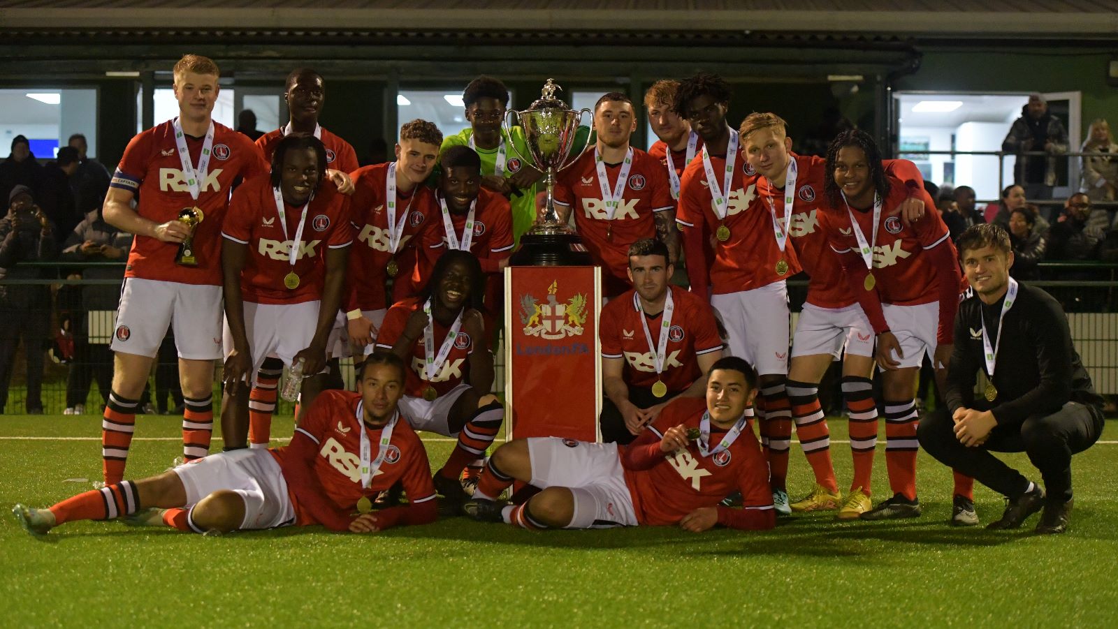 Charlton with the London Senior Cup Trophy