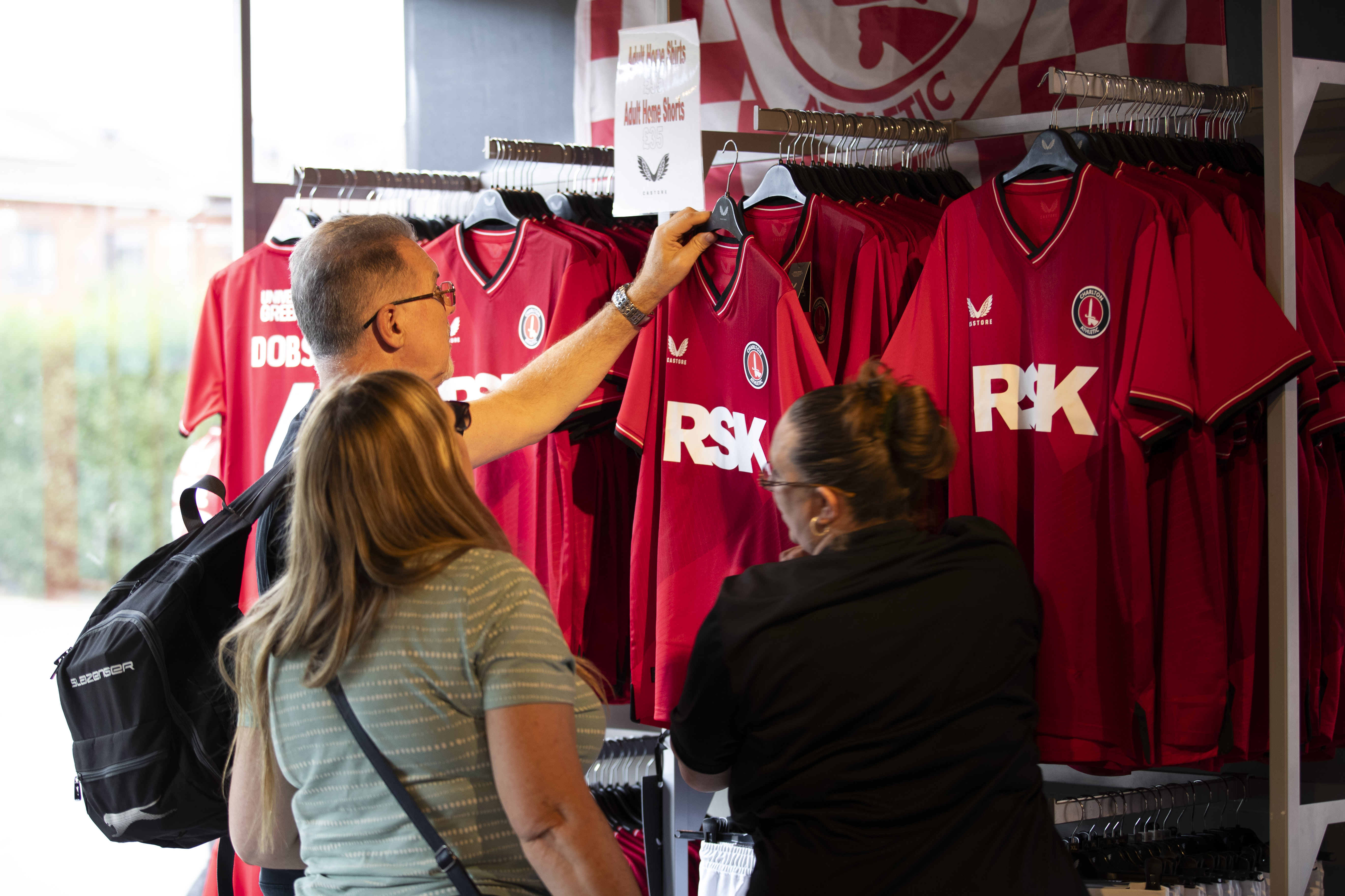 Fans in the club shop