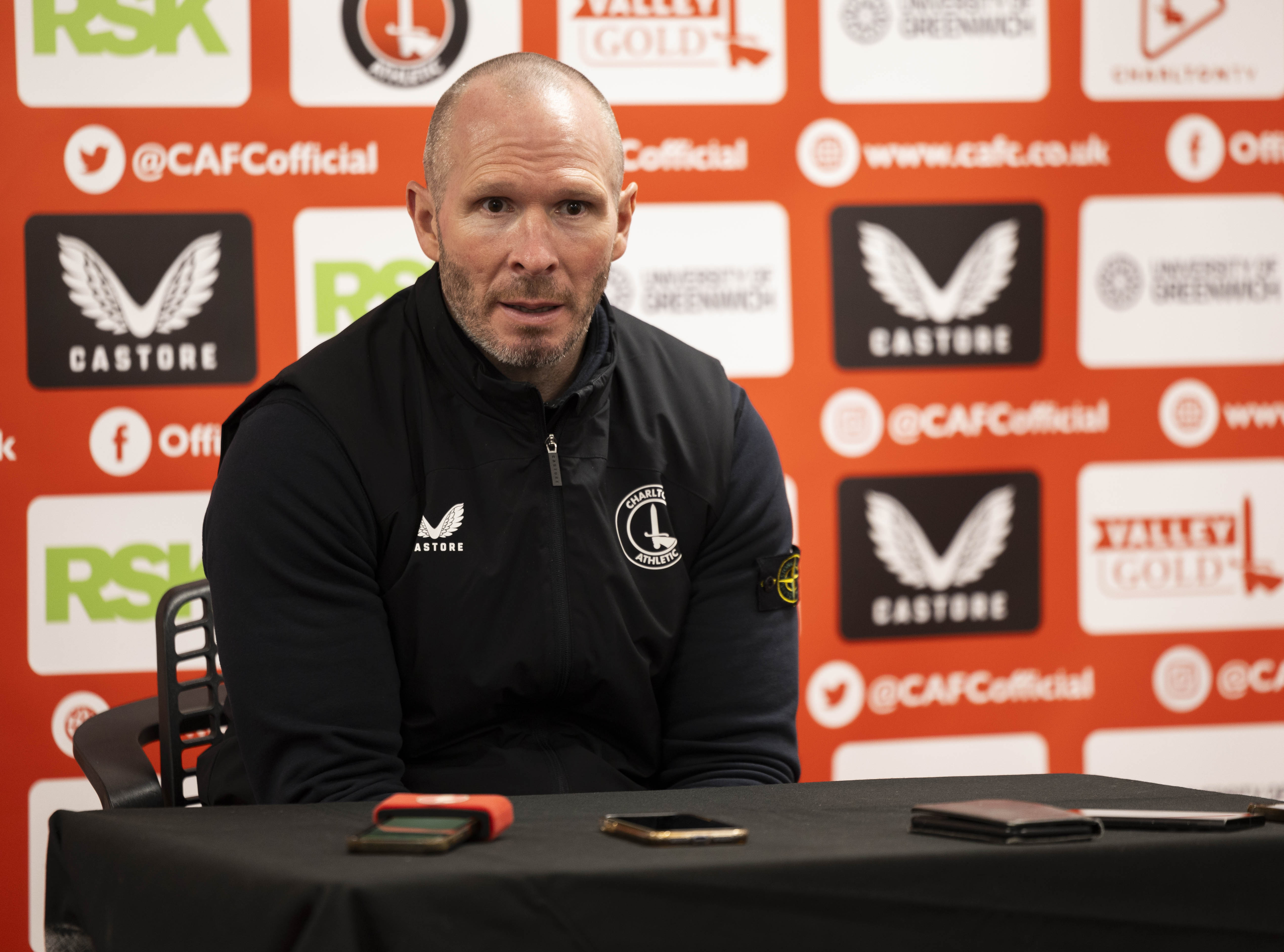 Michael Appleton in his press conference