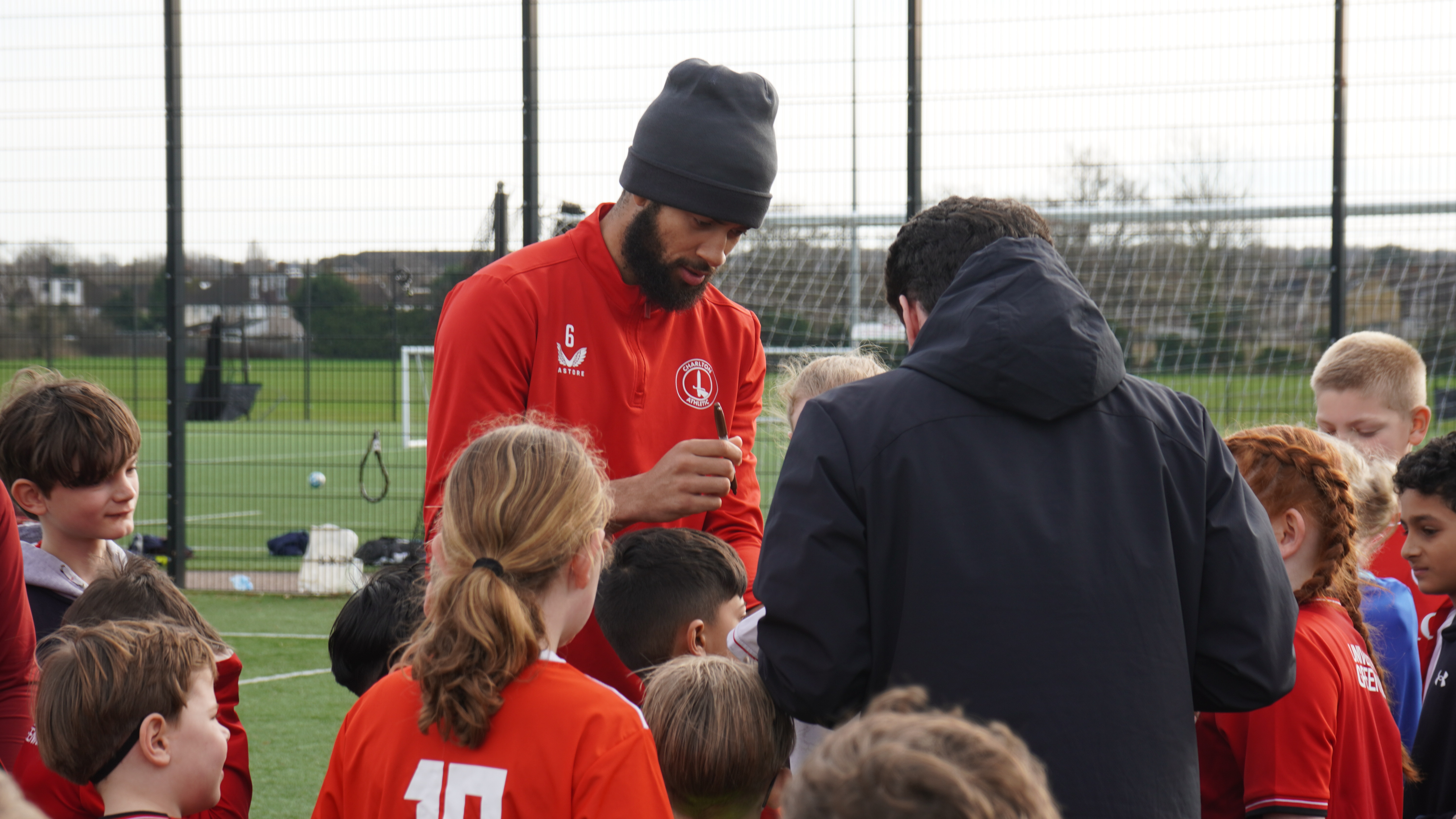 Michael Hector meeting young people