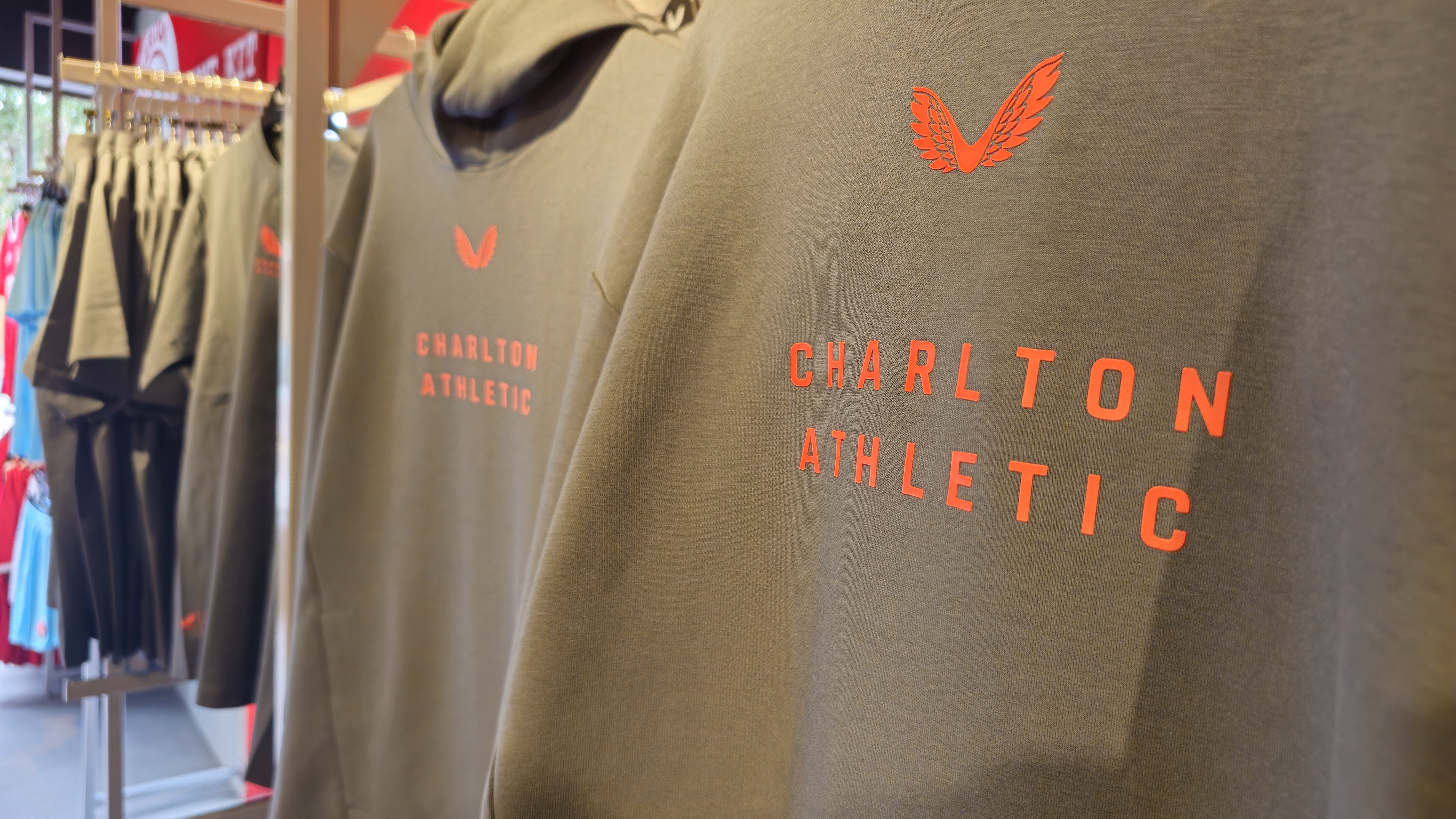 Charlton travel wear on sale in the club shop.