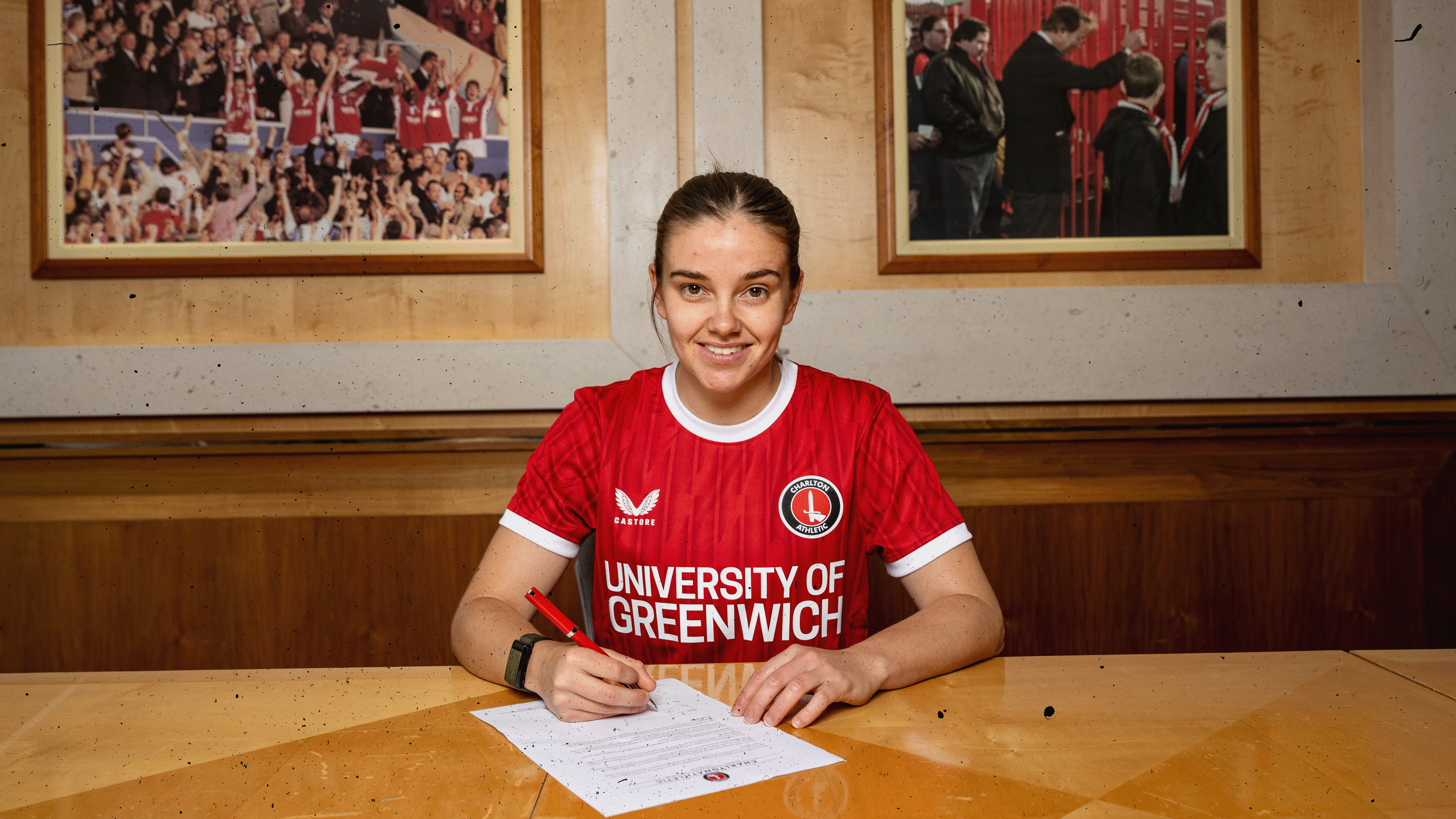 Beth Roe signing contract