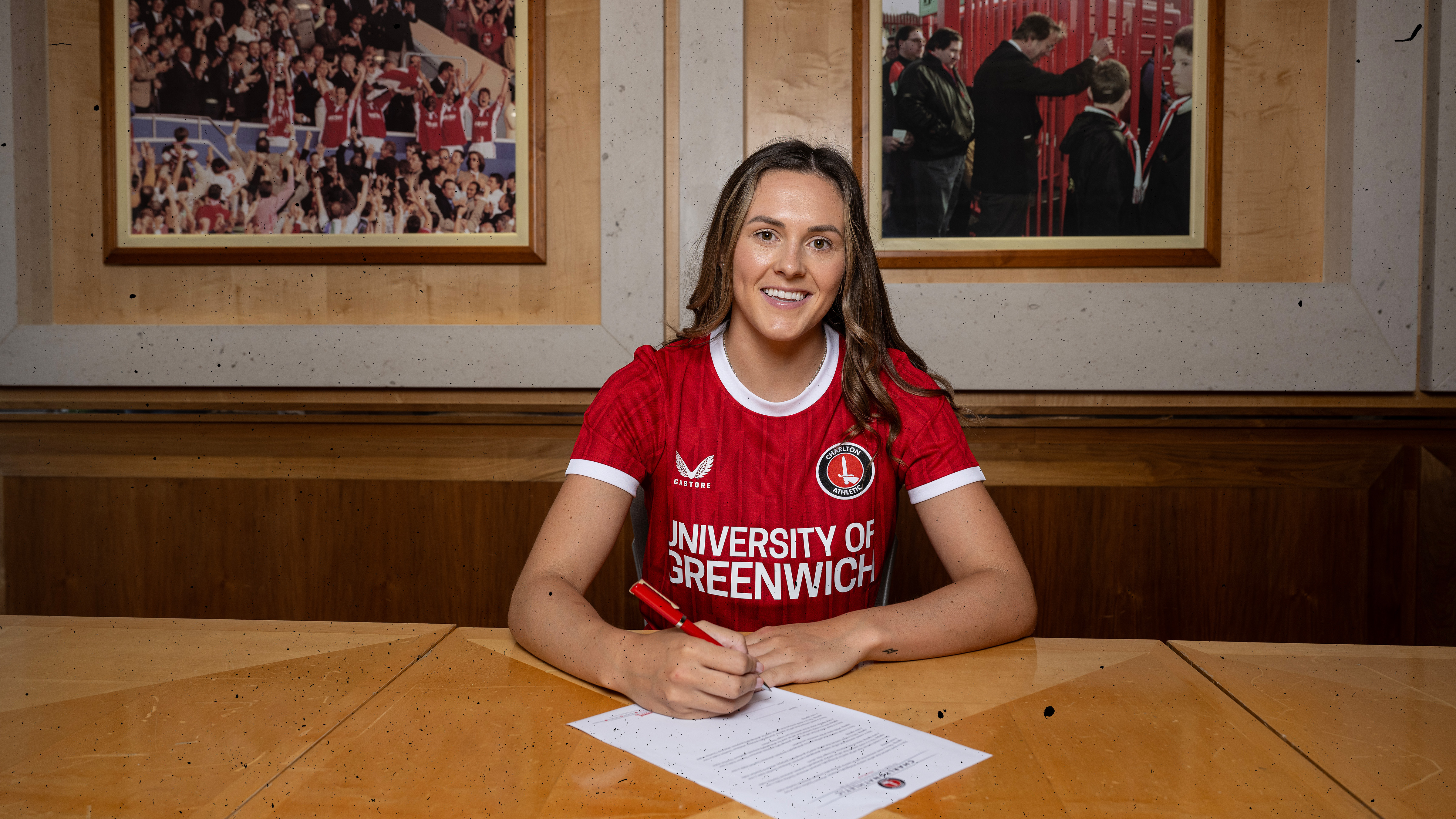Katie Bradley signing contract