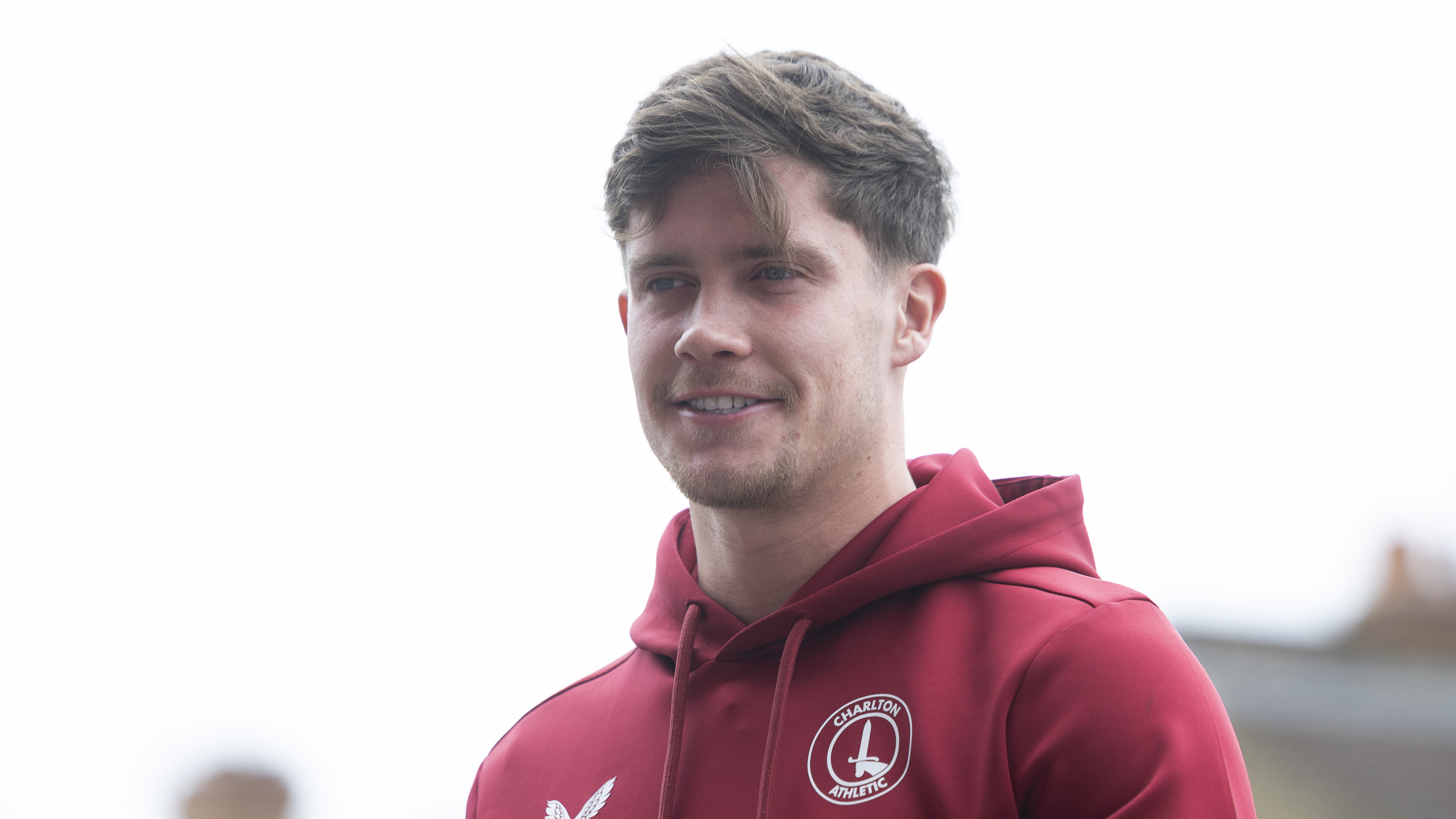 Lucas Ness of Charlton Athletic arrives before the Sky Bet League 1 match between Charlton Athletic and Barnsley at The Valley, London