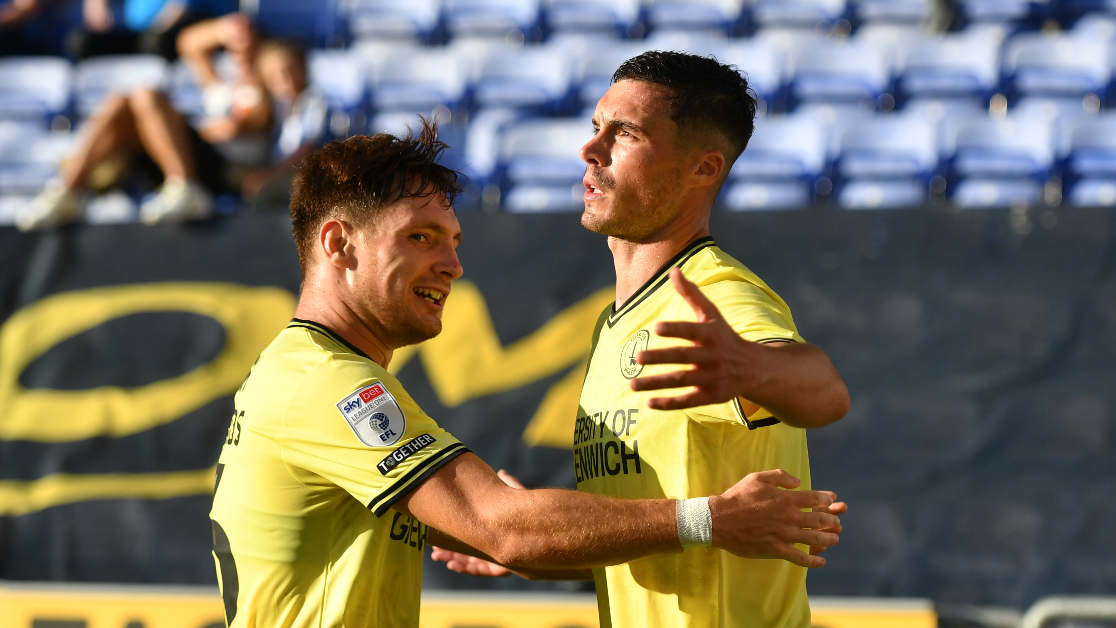 Lloyd Jones celebrates vs. Wigan