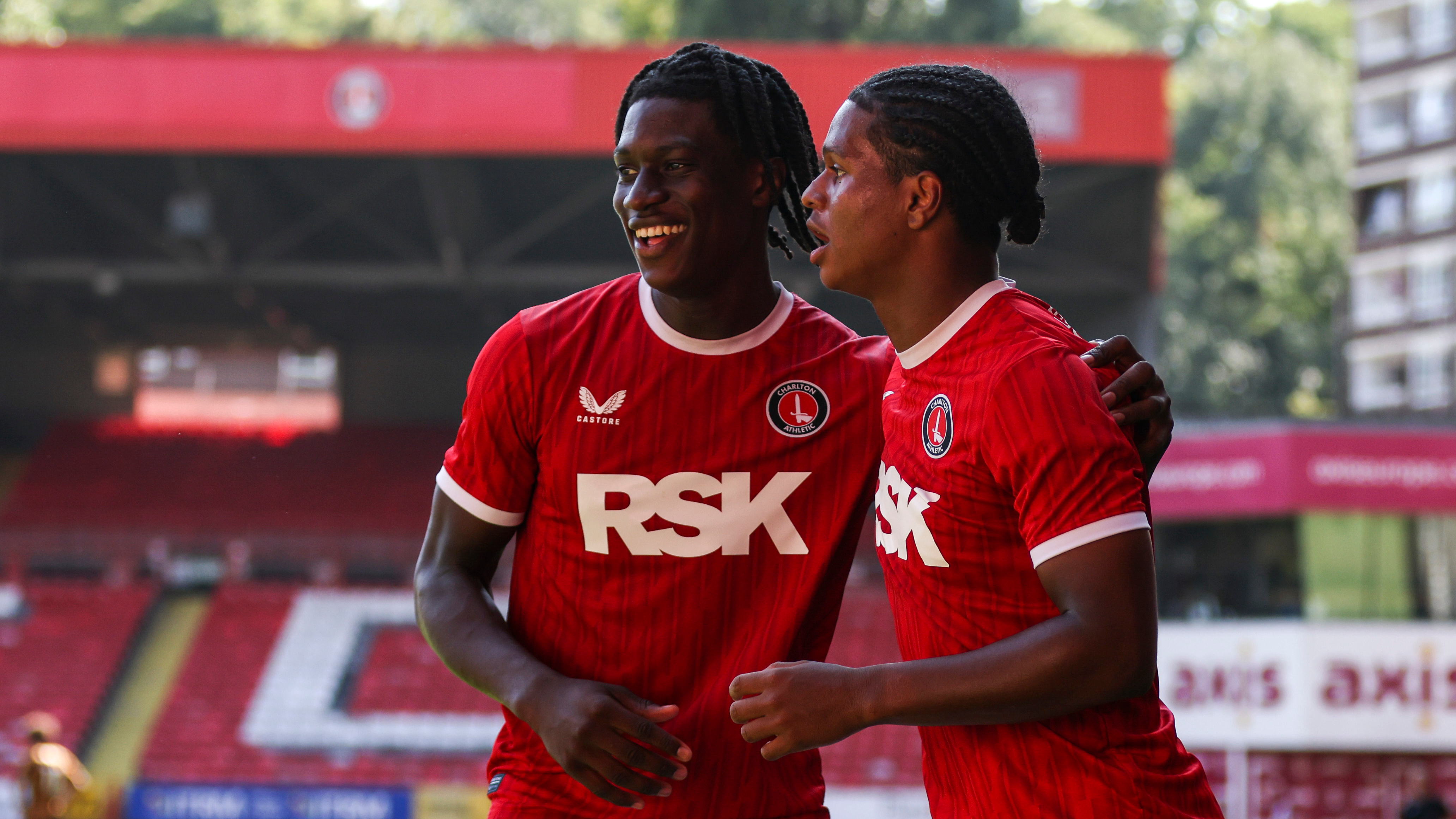 Micah Mbick and Henry Rylah during Charlton U21s' game vs Hull City at The Valley