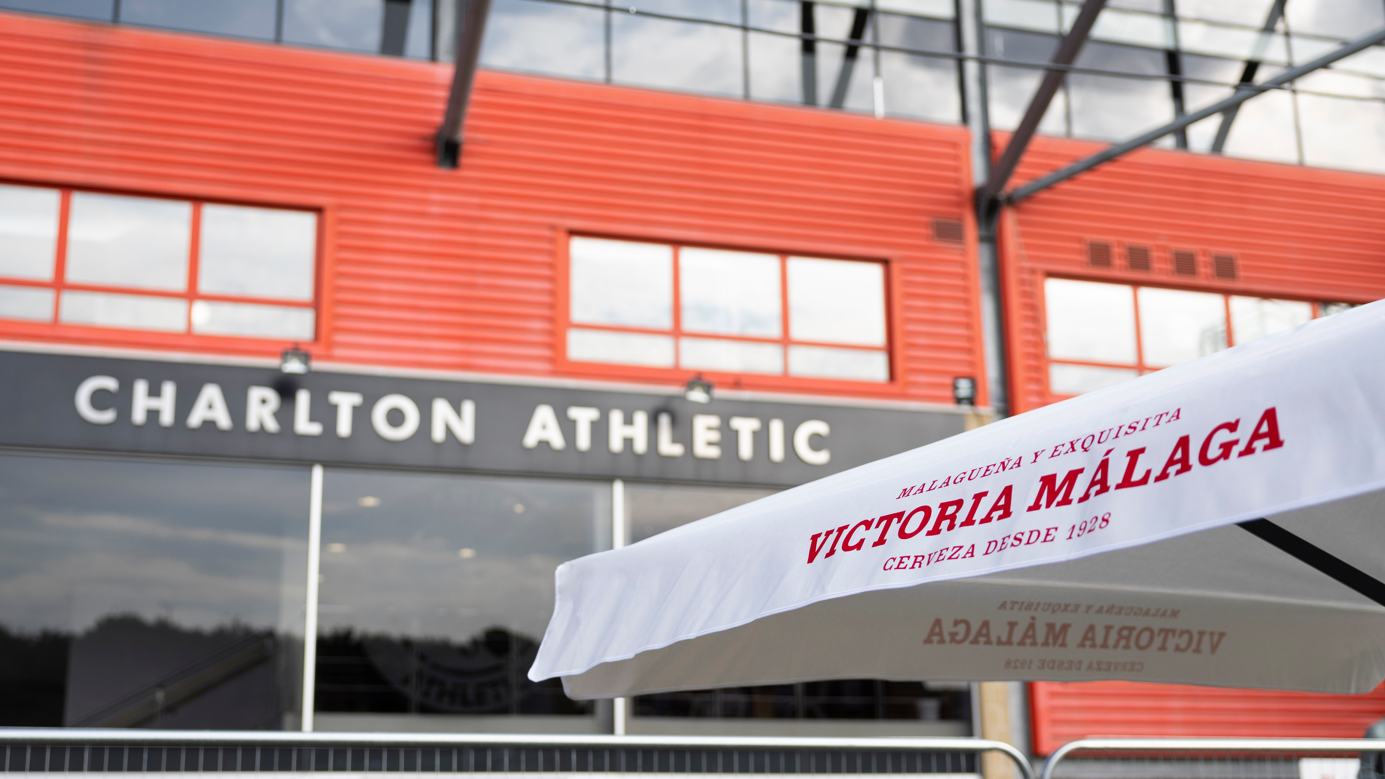 Detail shot of Cerveza Victoria branding before the Carabao Cup First Round match between Charlton Athletic and Birmingham City at The Valley, London