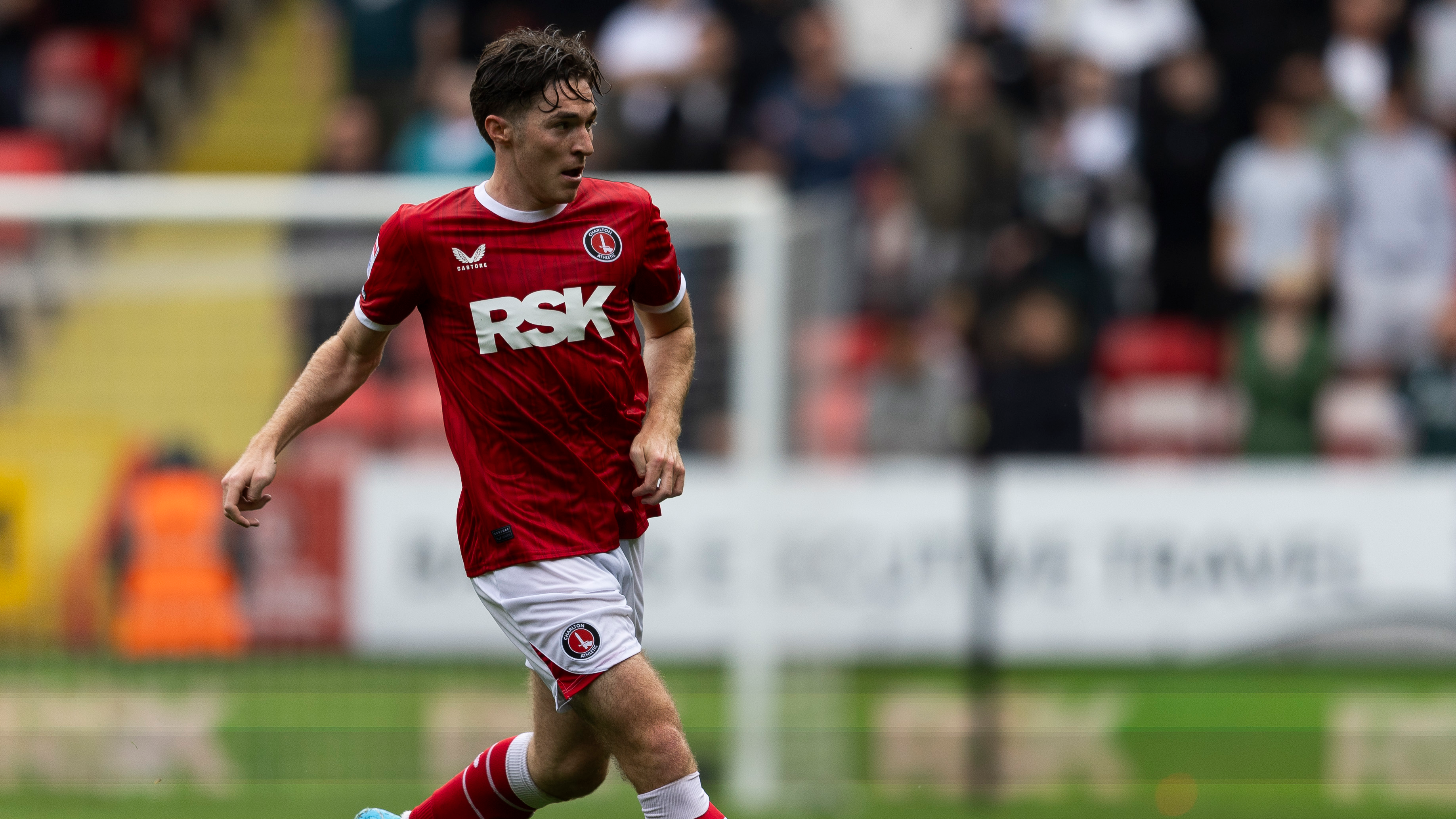 Conor Coventry of Charlton Athletic passes the ball during the Sky Bet League 1 match between Charlton Athletic and Bolton Wanderers at The Valley, London