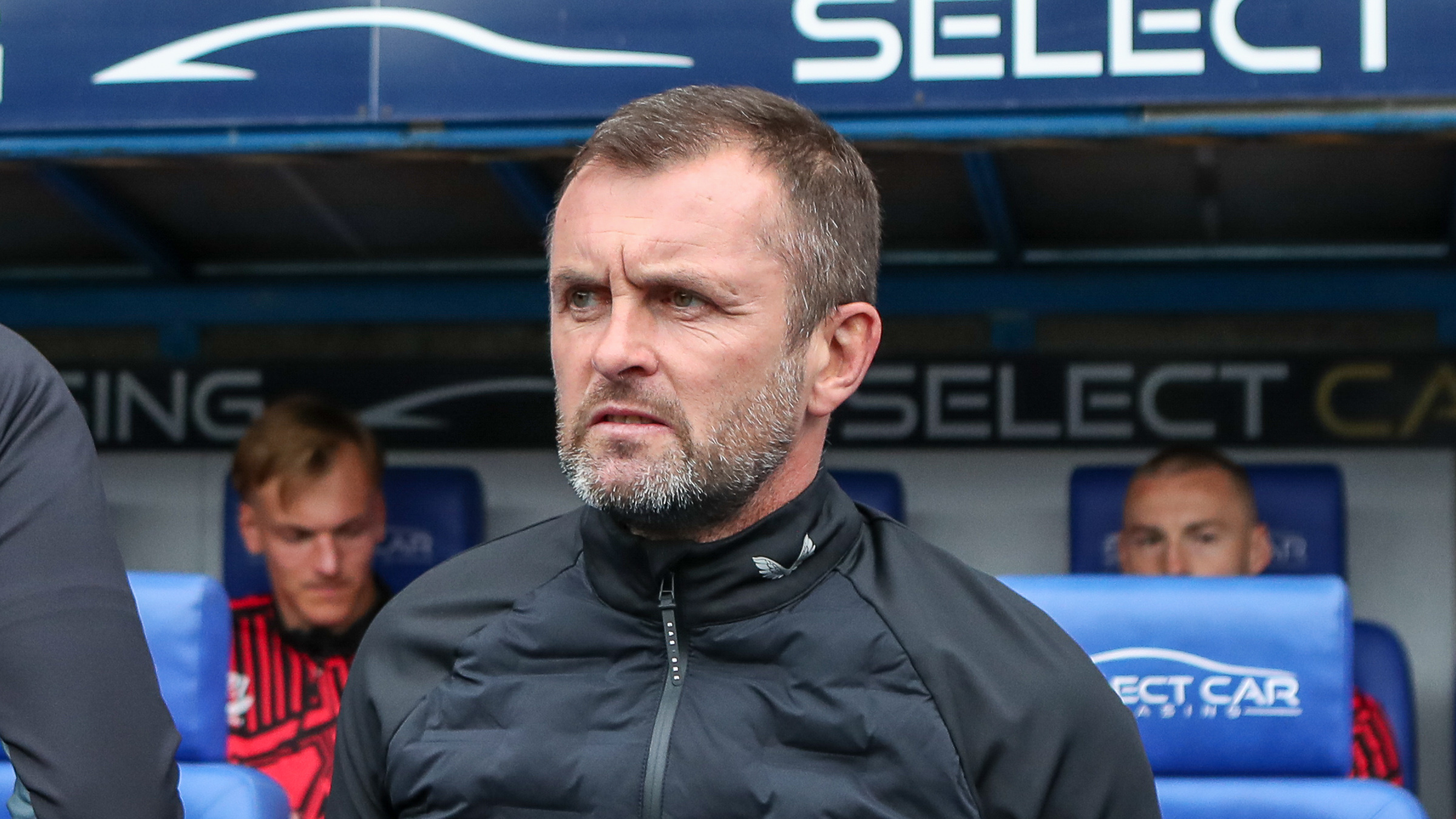 Nathan Jones manager of Charlton Athletic during the Sky Bet League 1 match between Reading and Charlton Athletic at the Select Car Leasing Stadium, Reading