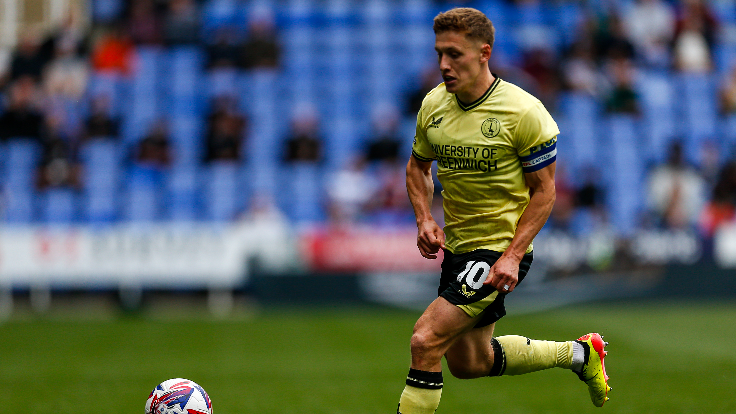 Greg Docherty of Charlton Athletic during the Sky Bet League 1 match between Reading and Charlton Athletic at the Select Car Leasing Stadium, Reading