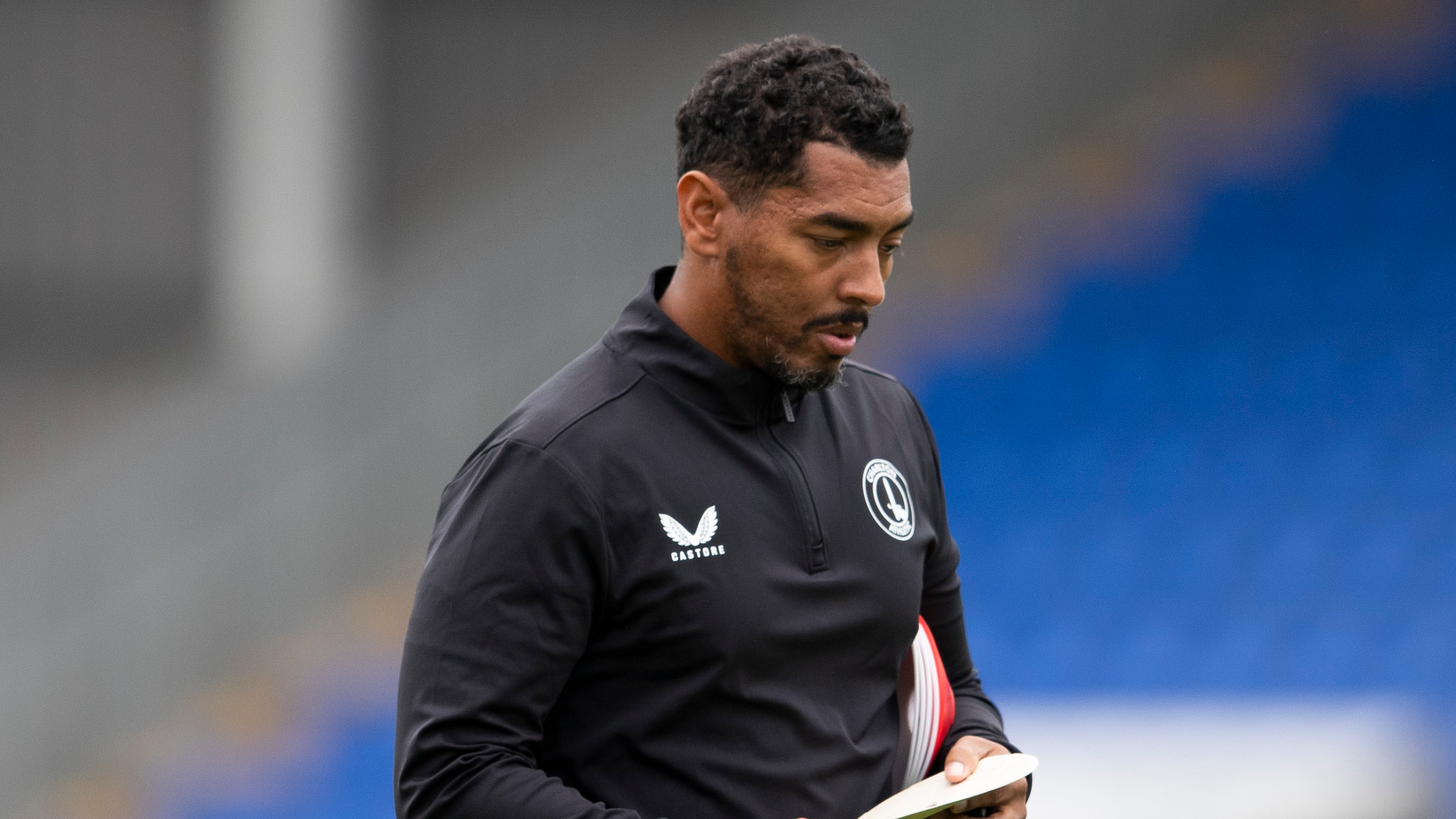 Charlton Athletic U21s Lead Coach Chris Lock before the Sky Bet League 1 match between Shrewsbury Town and Charlton Athletic at The Croud Meadow, Shrewsbury