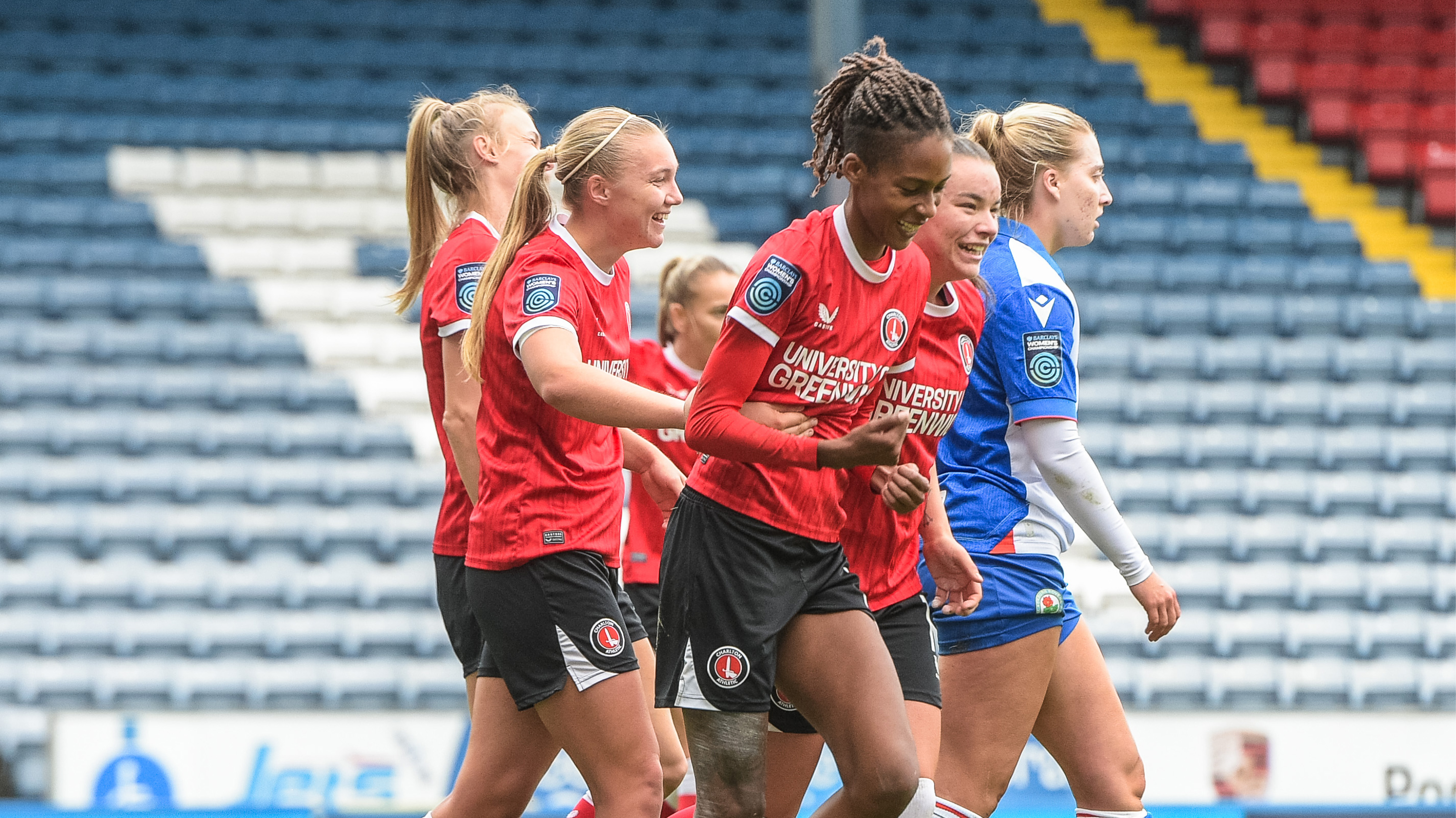 Kiera Skeels and Elisha N'Dow celebrating