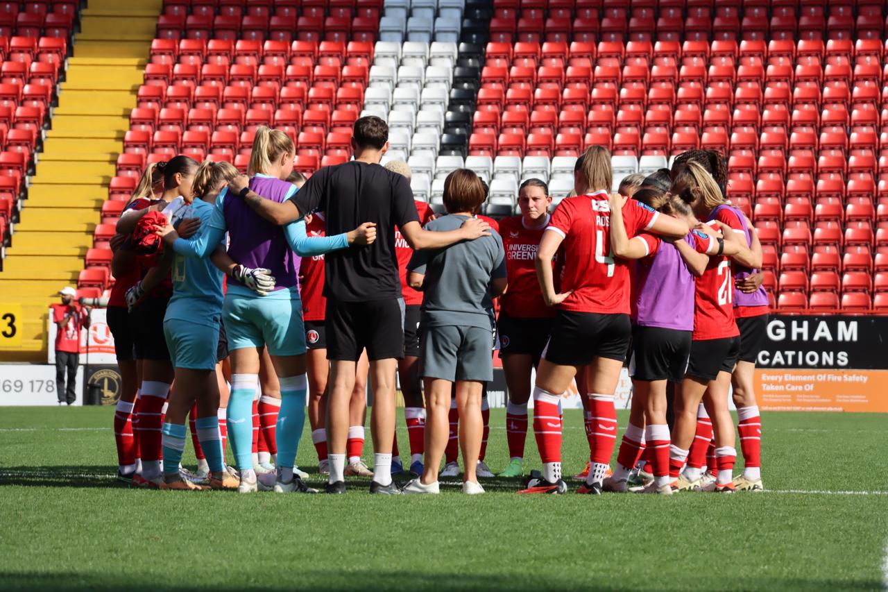 Team huddle post Aston Villa game