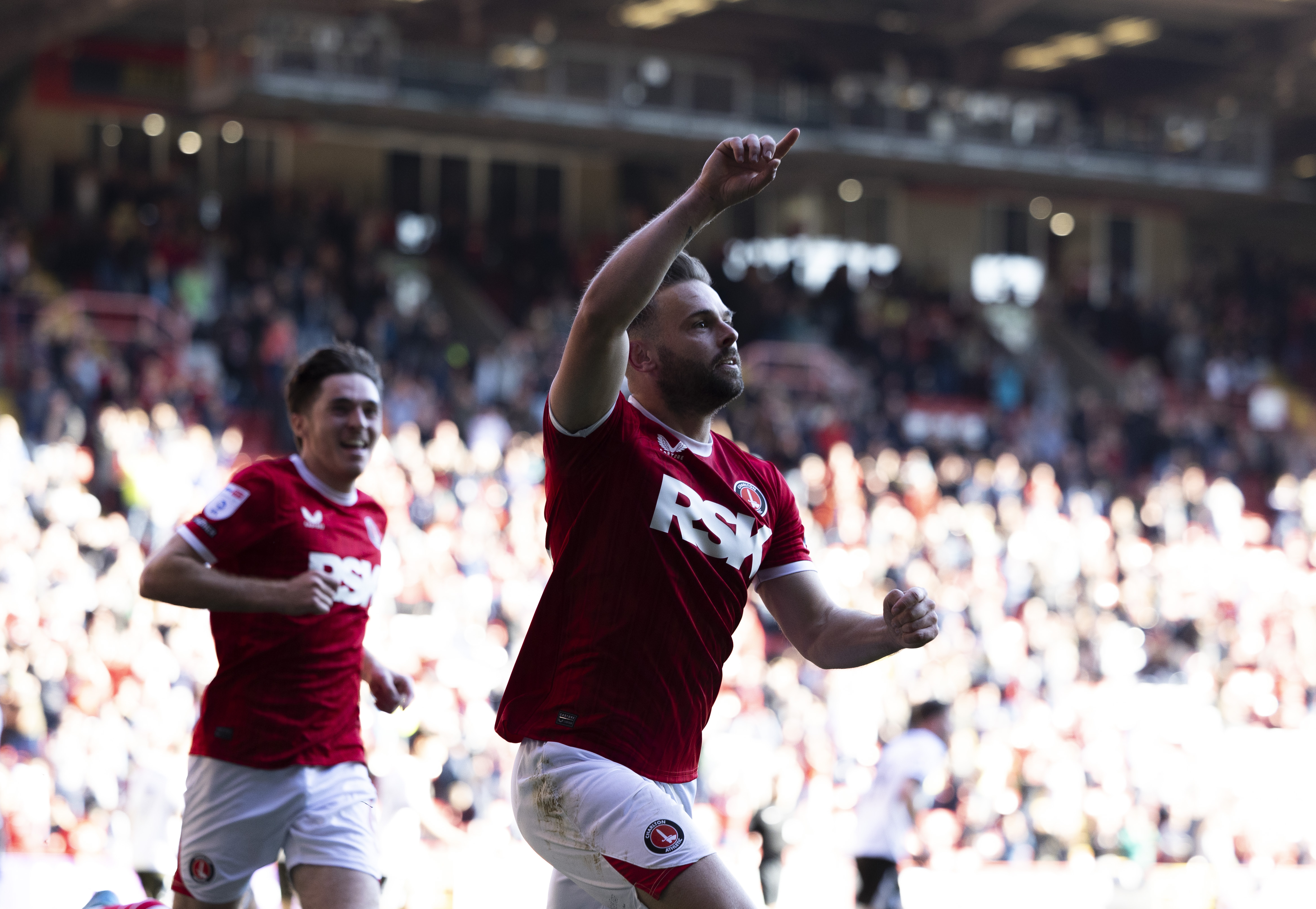 Matty Godden celebrates