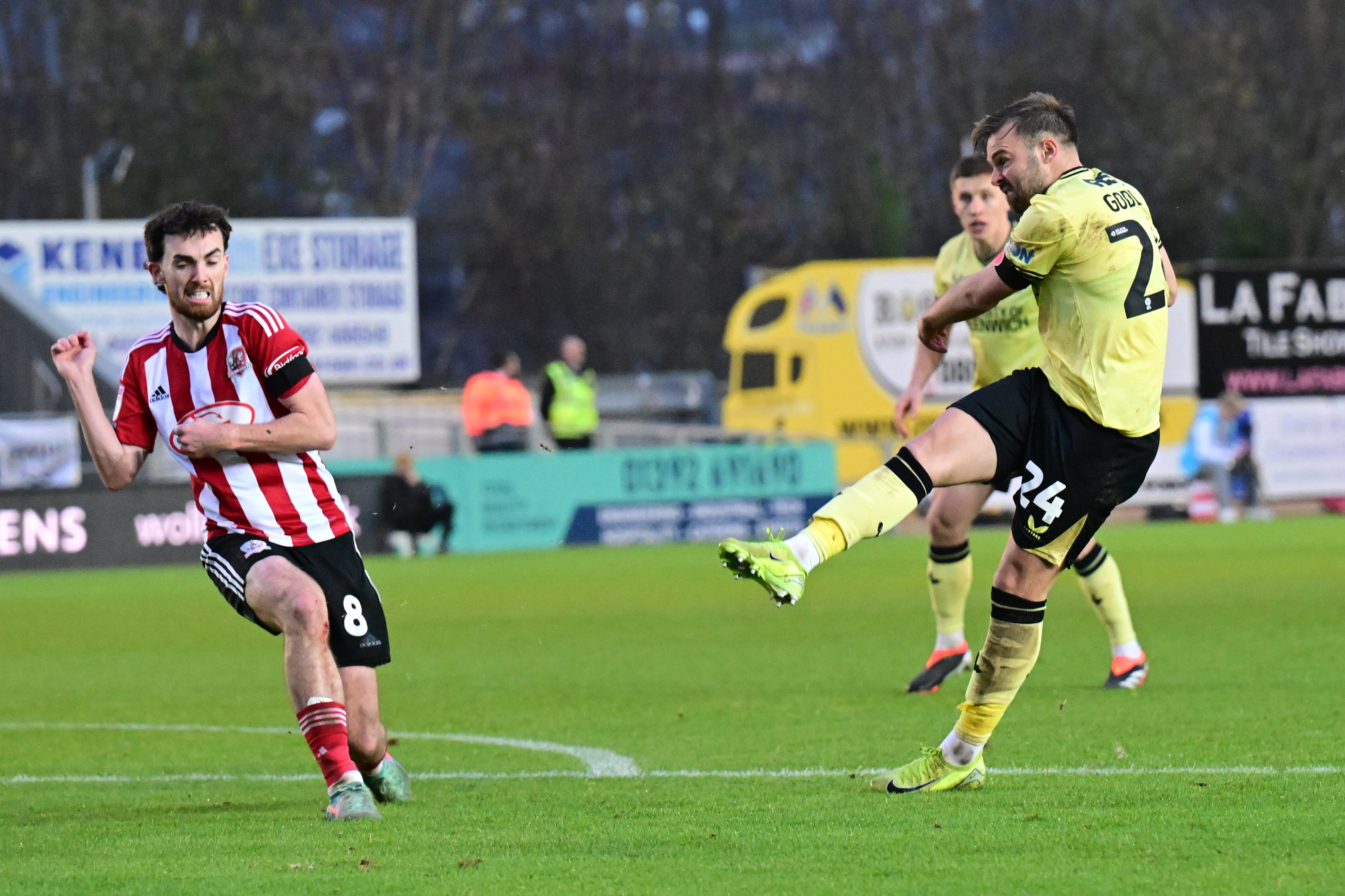 Godden shoots at goal