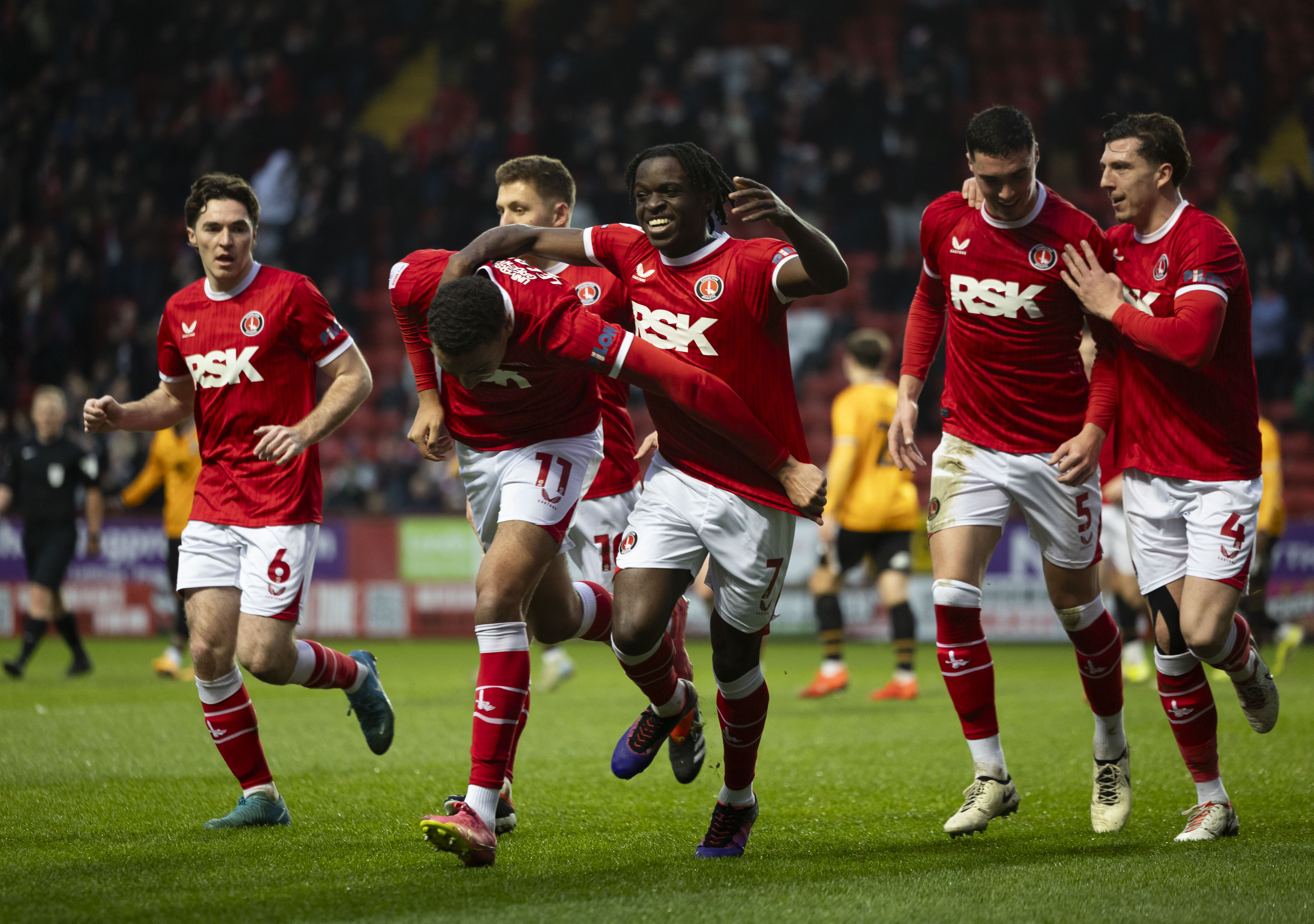 Tyreece Campbell celebrates