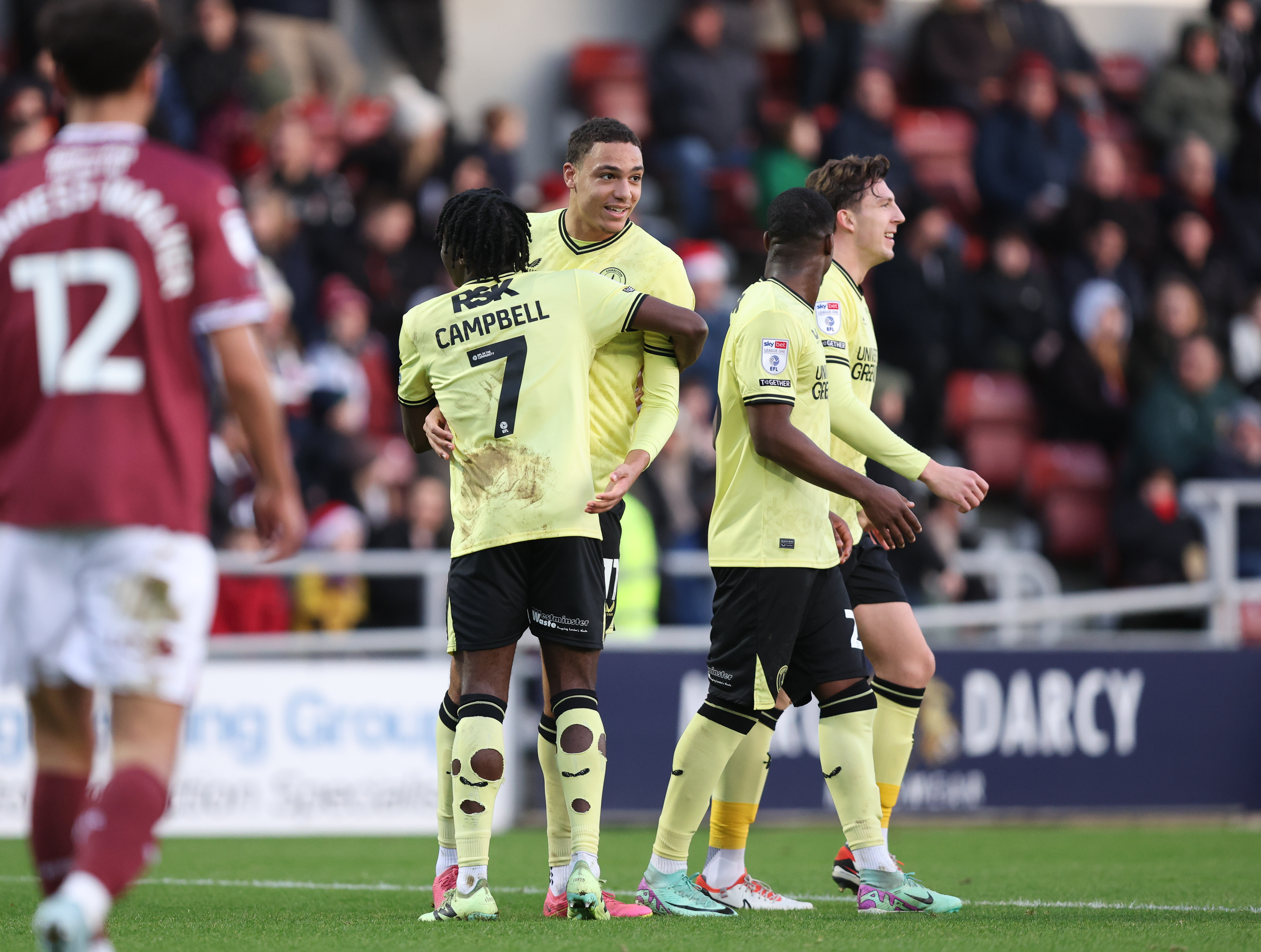 Charlton players celebrate