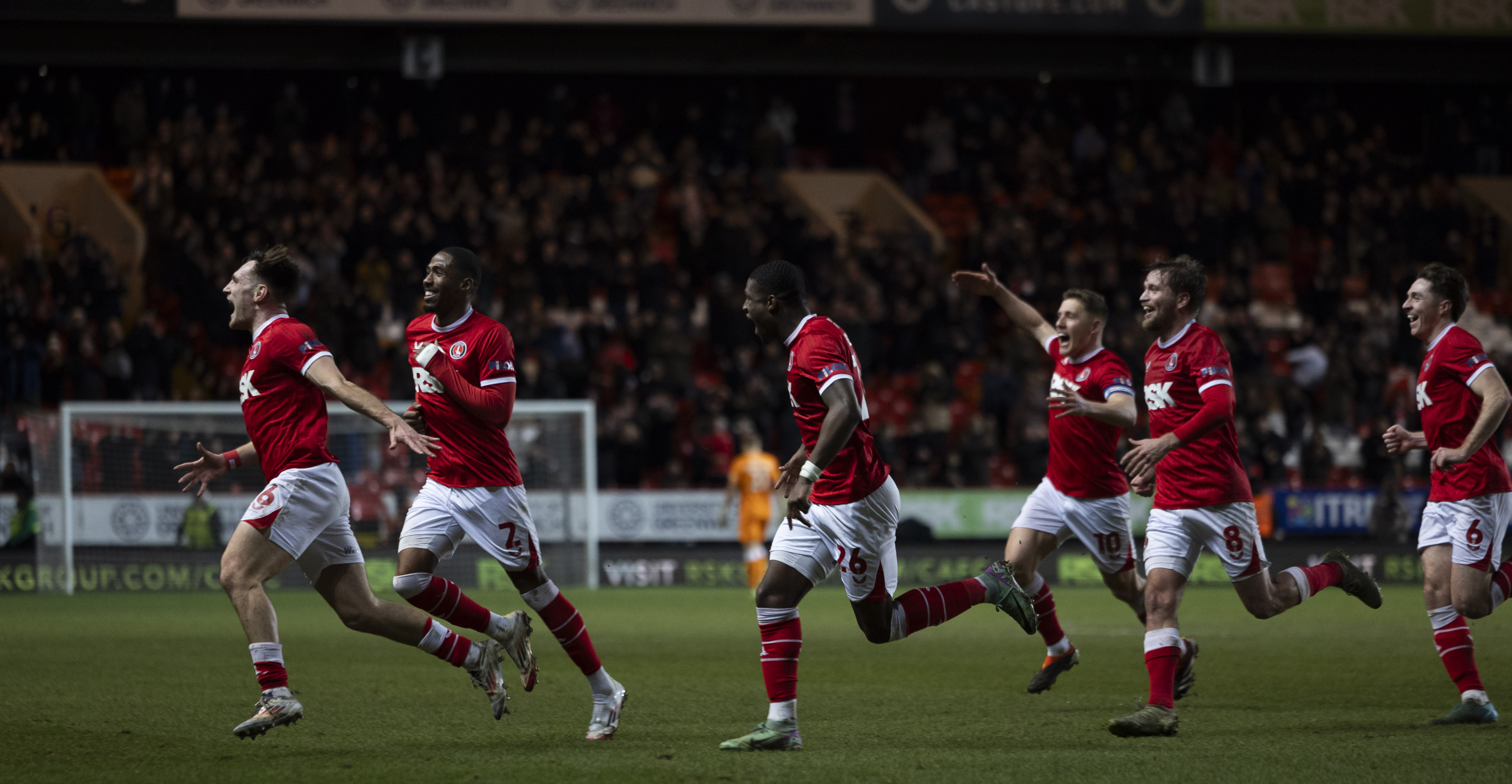 Josh Edwards celebrating