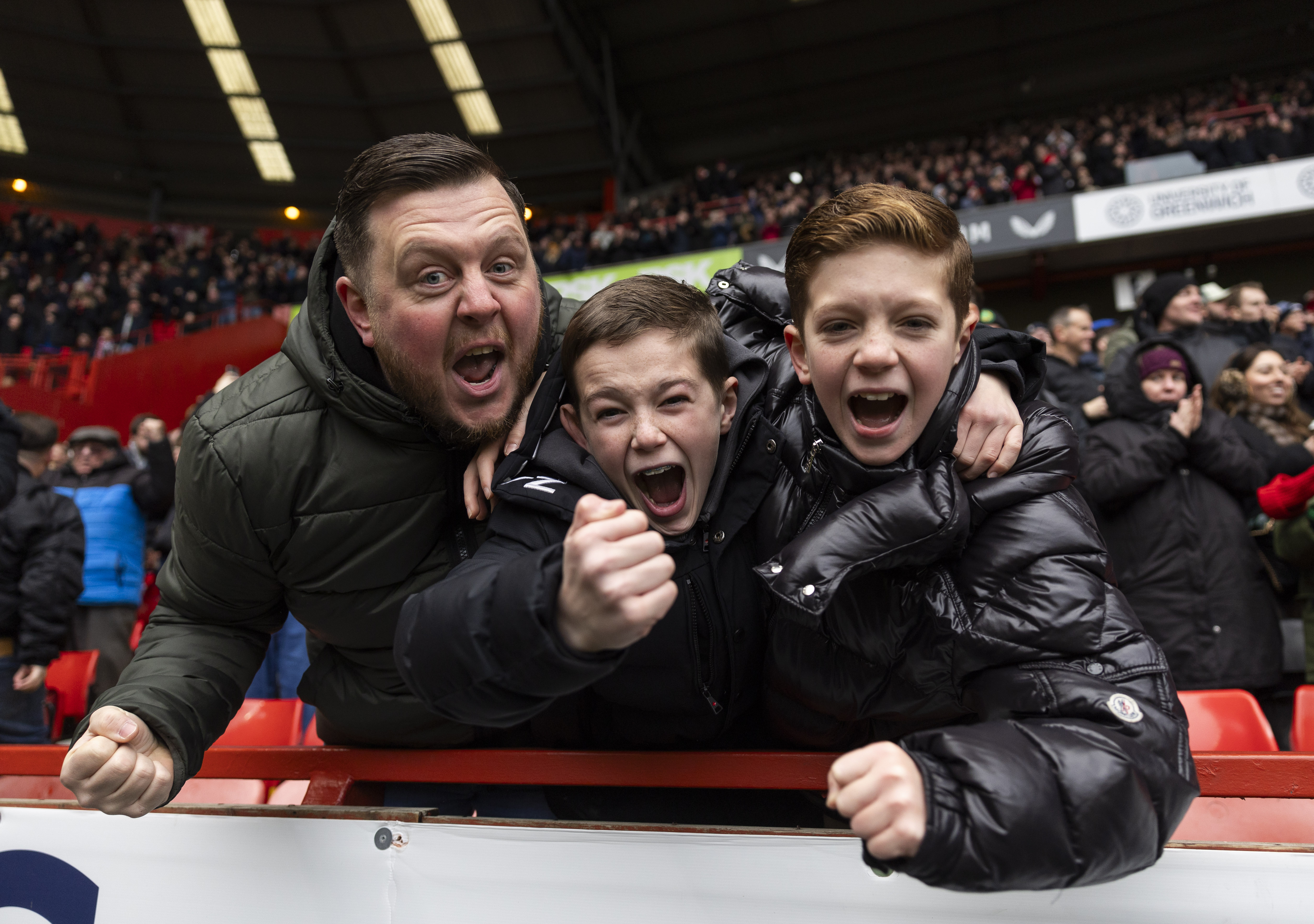 Charlton fans celebrate