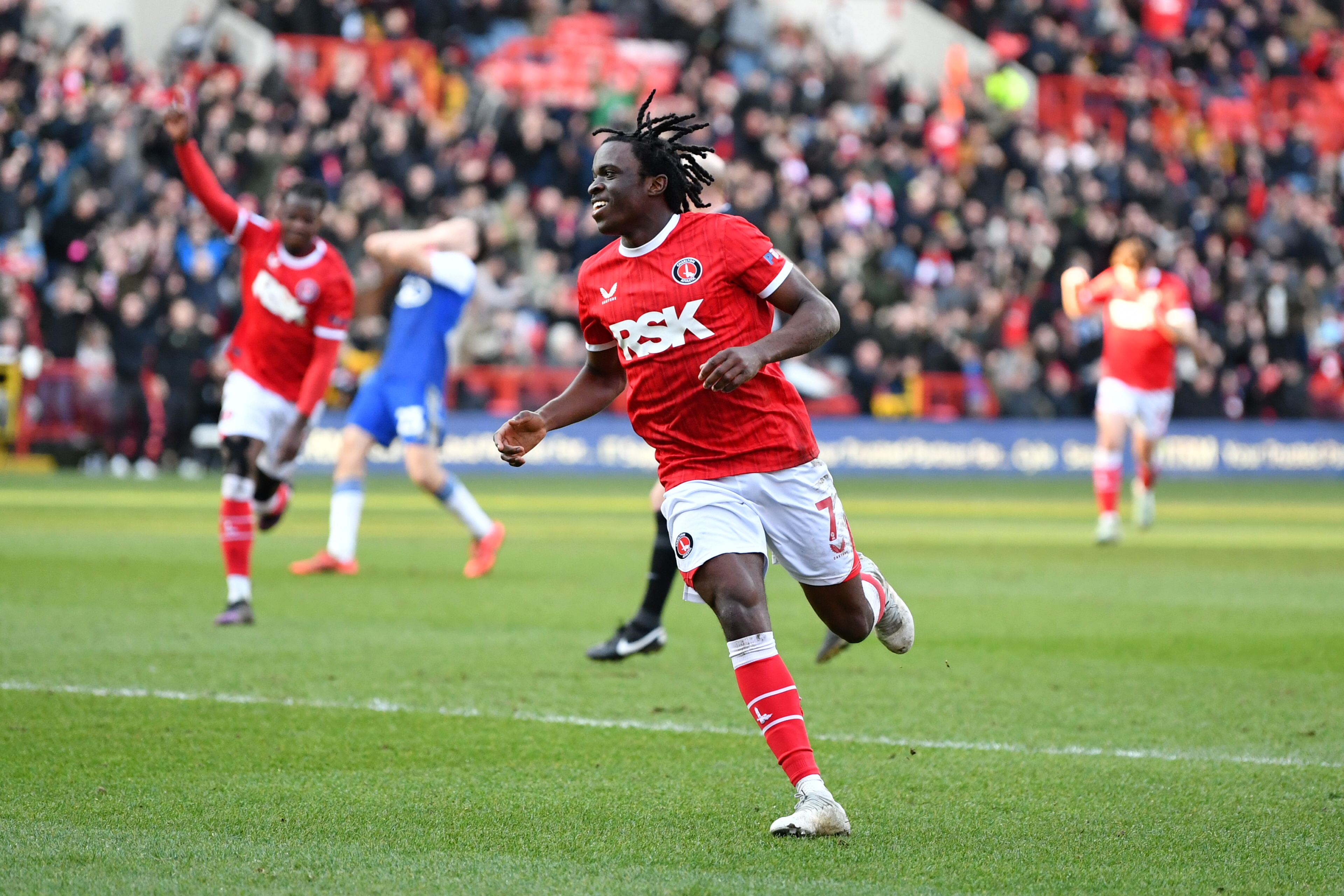 Tyreece Campbell celebrates