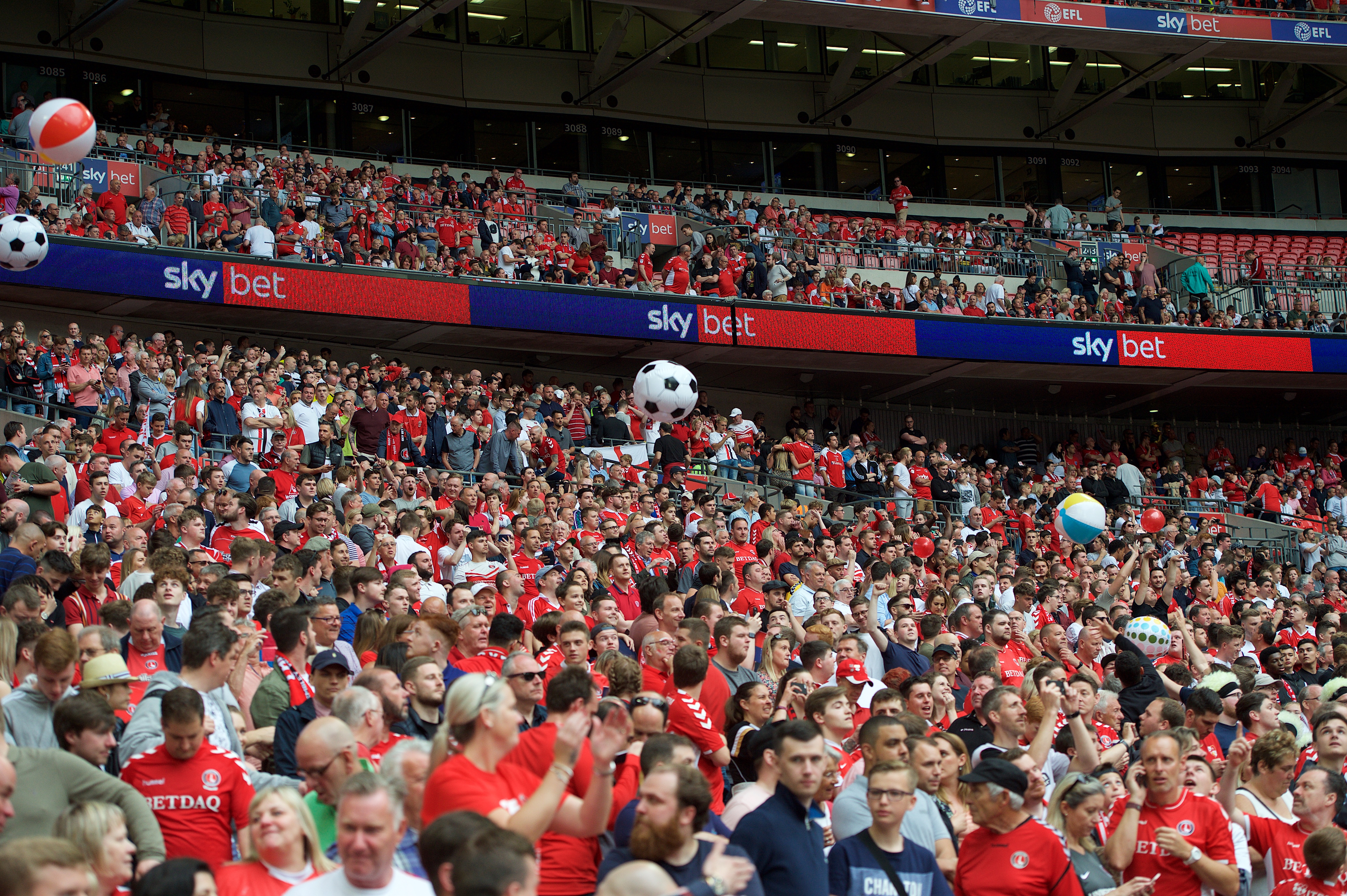 Charlton fans at Wembley