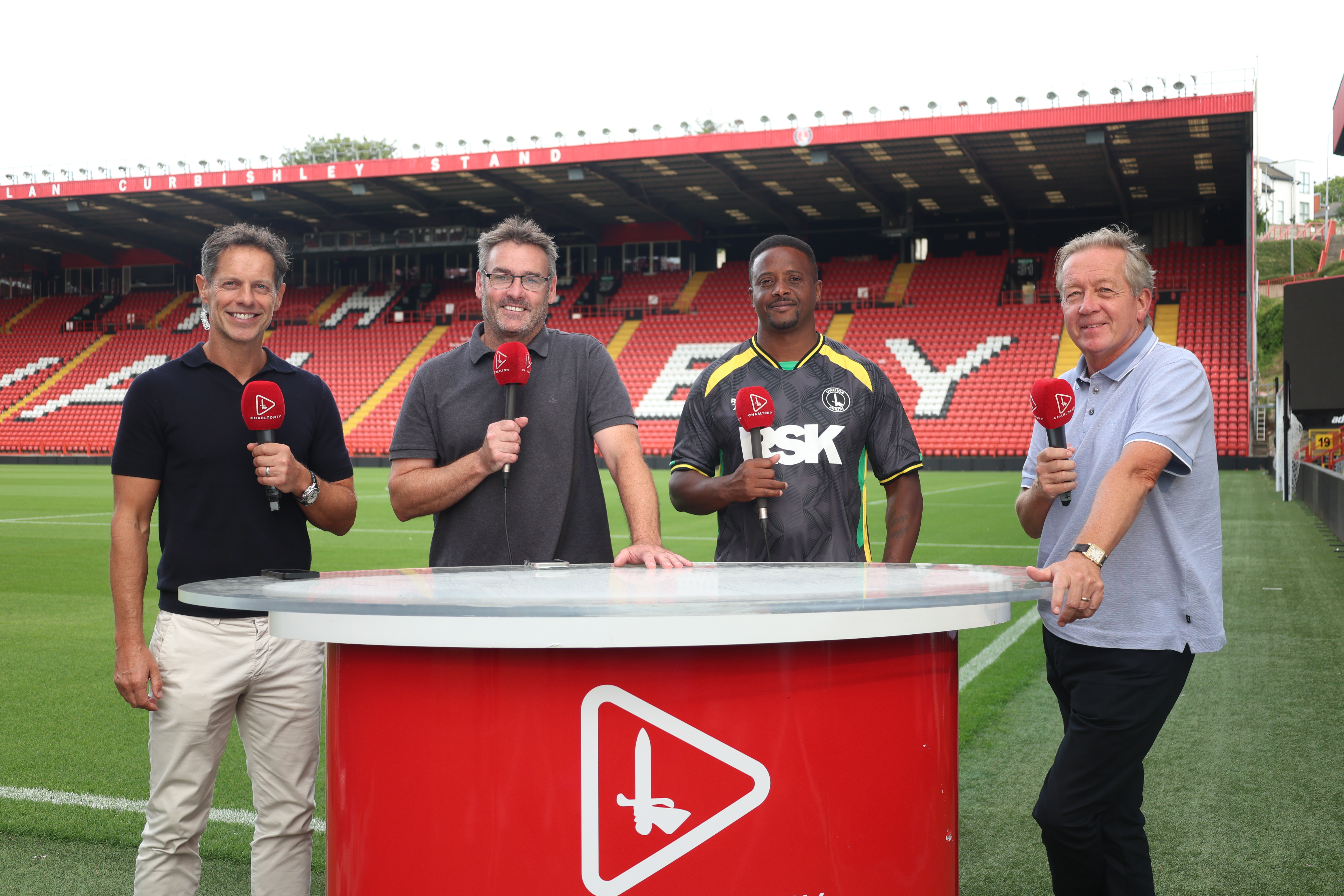 CharltonTV panel stand pitchside