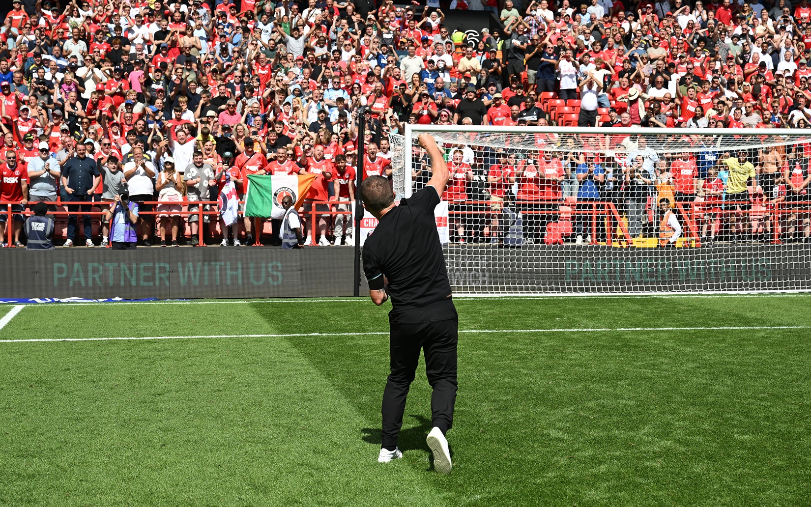 Nathan Jones celebrates