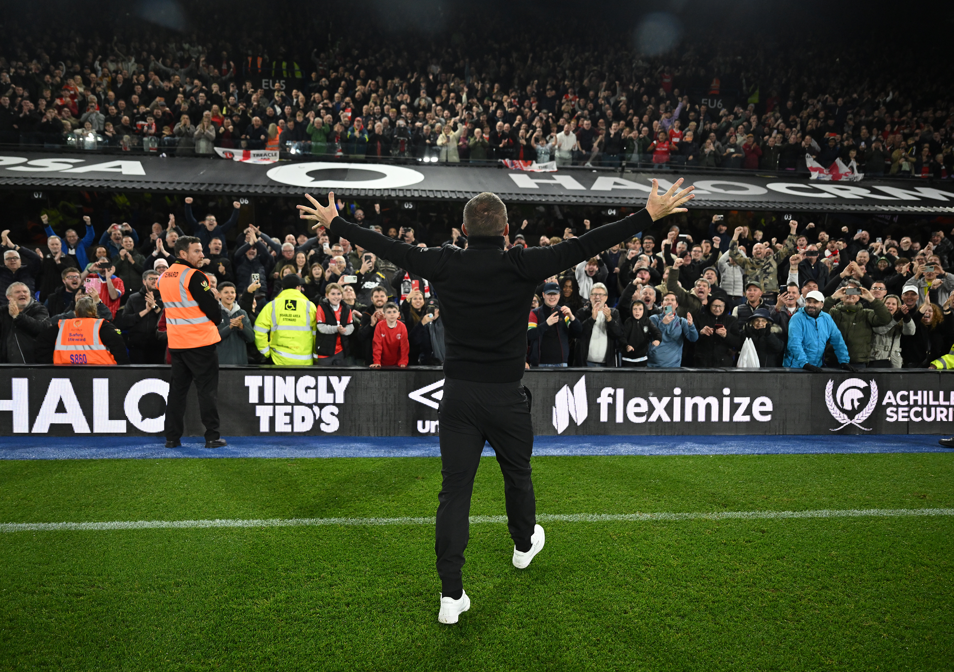Nathan Jones celebrates