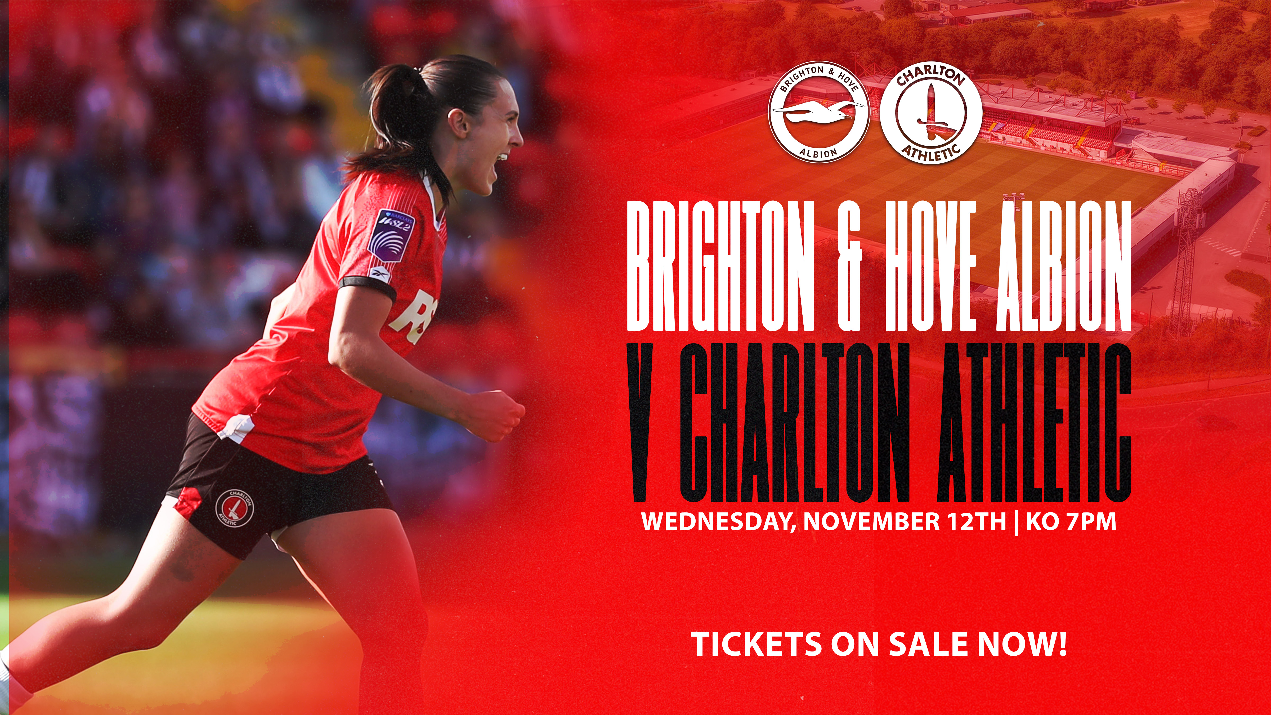 Brighton and Hove Albion vs Charlton Athletic Women - On Sale Now