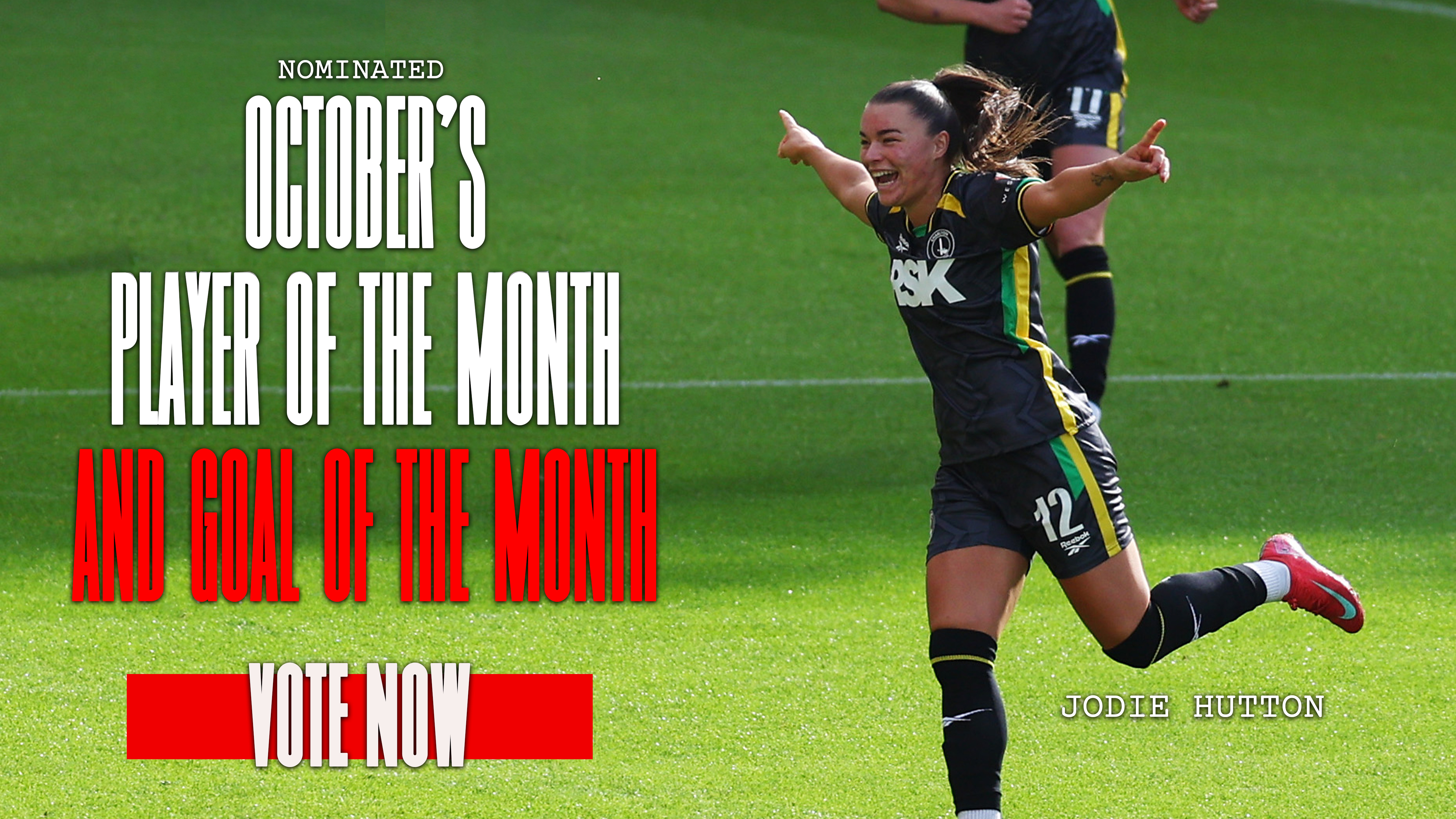 Jodie Hutton Player/Goal of the Month Nomination