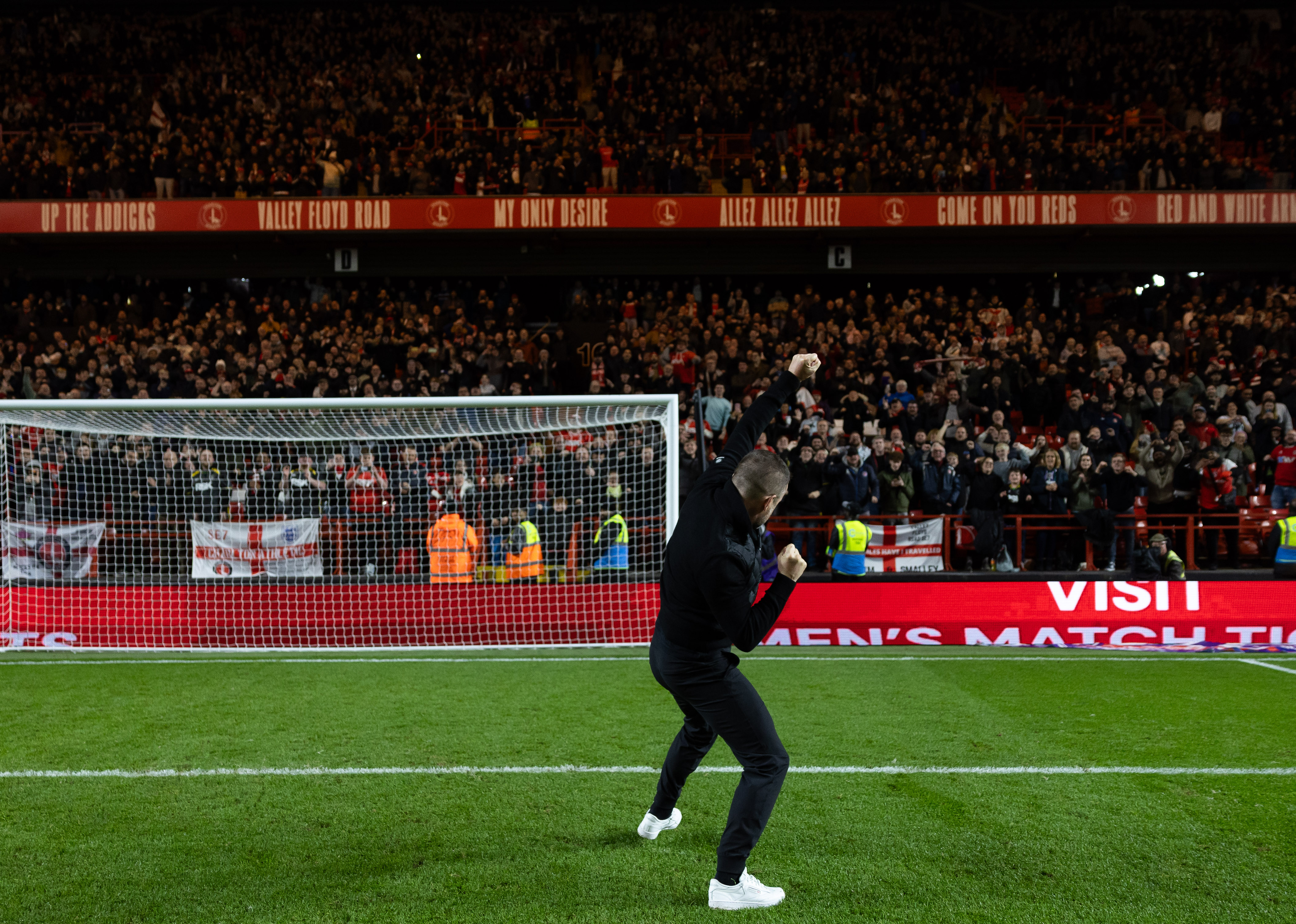 Nathan Jones celebrates
