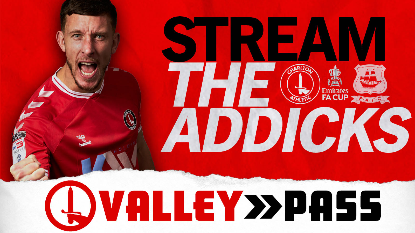 Get your live streaming video pass for Charlton v Plymouth Argyle in the FA Cup Charlton Athletic Football Club