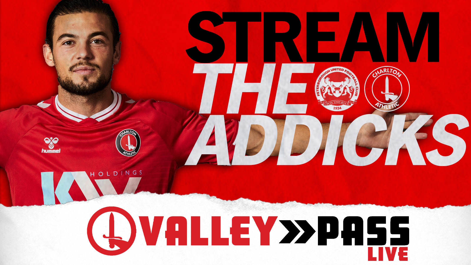 Get your live streaming video pass for Peterborough United v Charlton Charlton Athletic Football Club