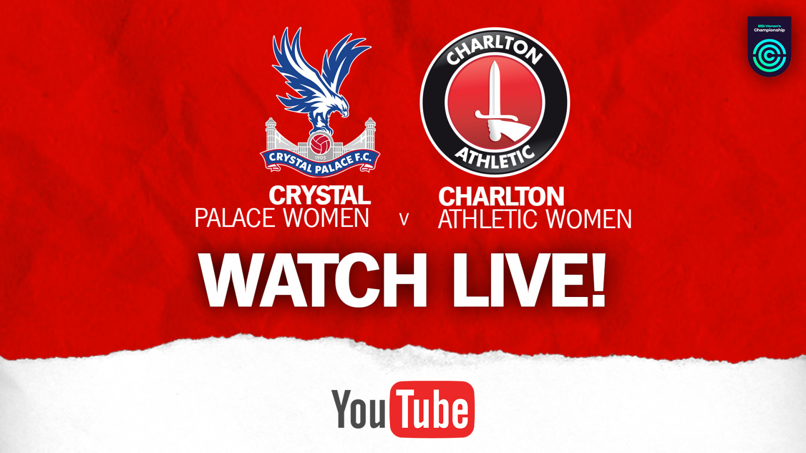 Watch Charlton Women vs Crystal Palace for free on Thursday Charlton Athletic Football Club
