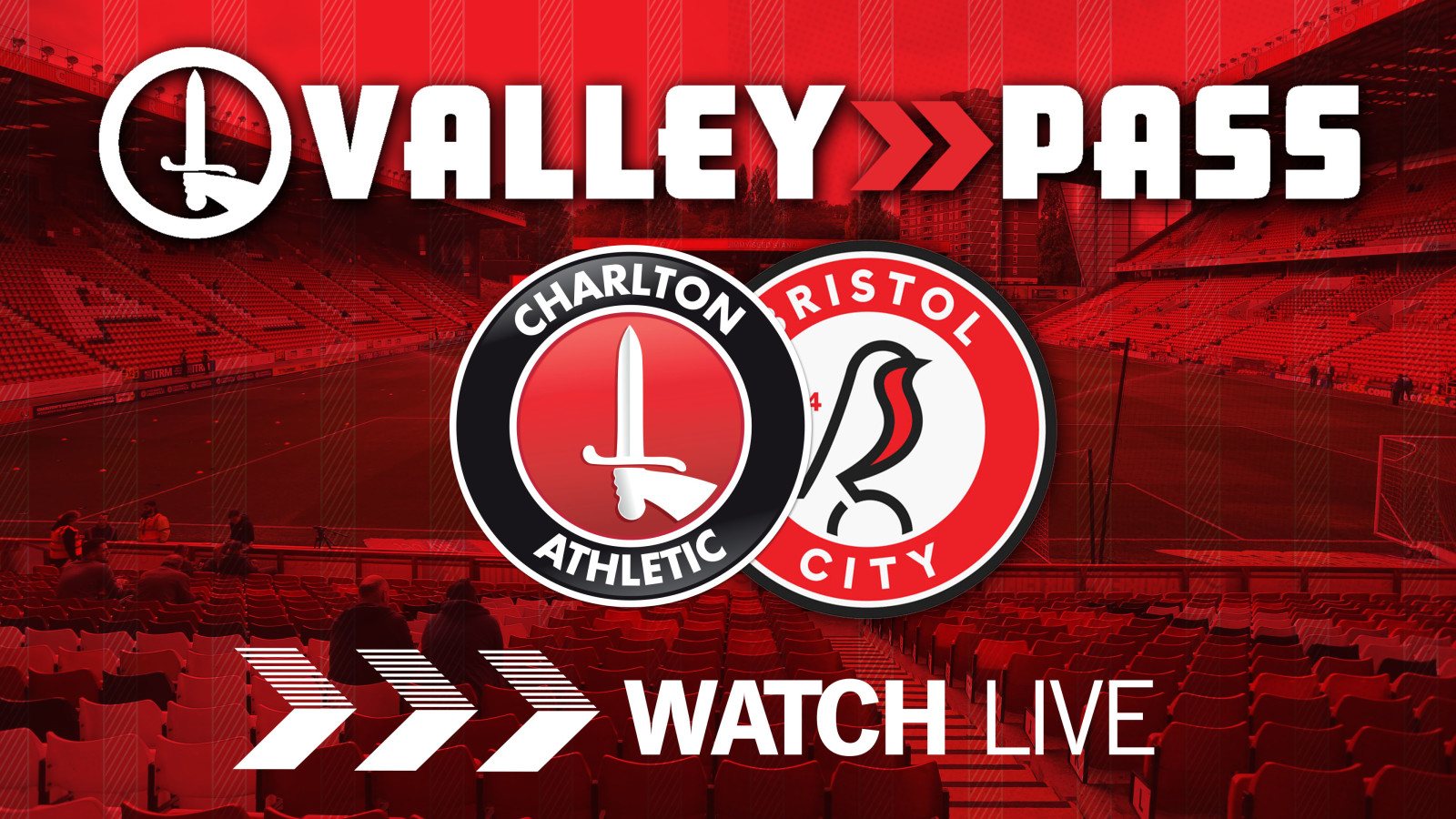 Watch the Boxing Day game against Bristol City LIVE on Valley Pass Charlton Athletic Football Club