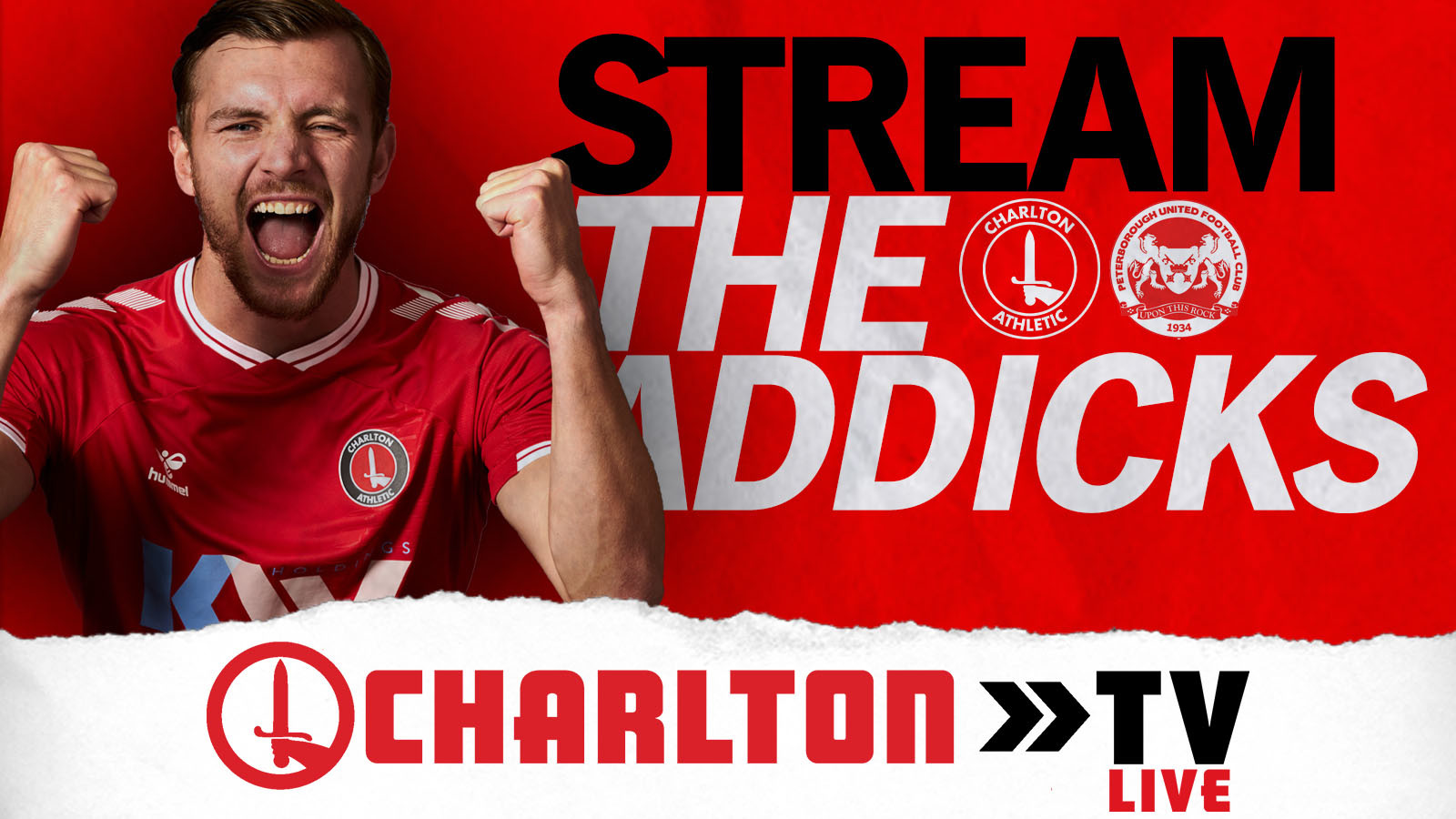 Get your Charlton TV Live streaming pass for Peterborough United Charlton Athletic Football Club