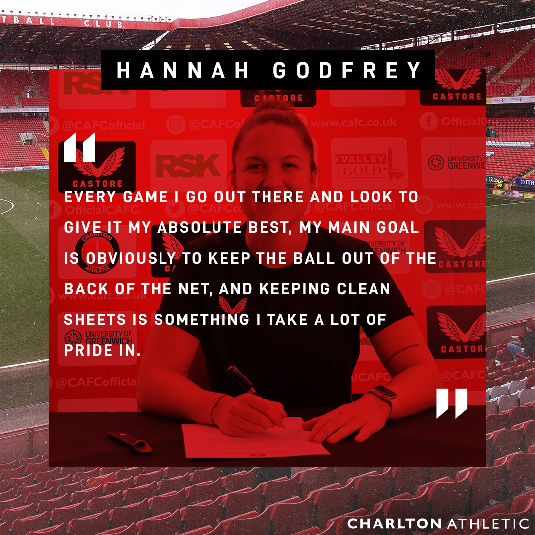 Hannah Godfrey speaks after penning a new deal