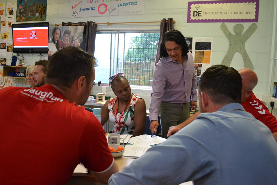 Dr Michael Seeraj leading an EDI training session