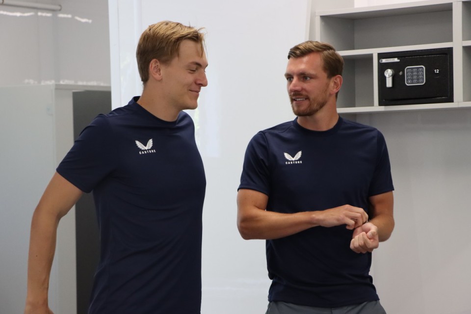 Ashley Maynard-Brewer and Alex Gilbey smile together