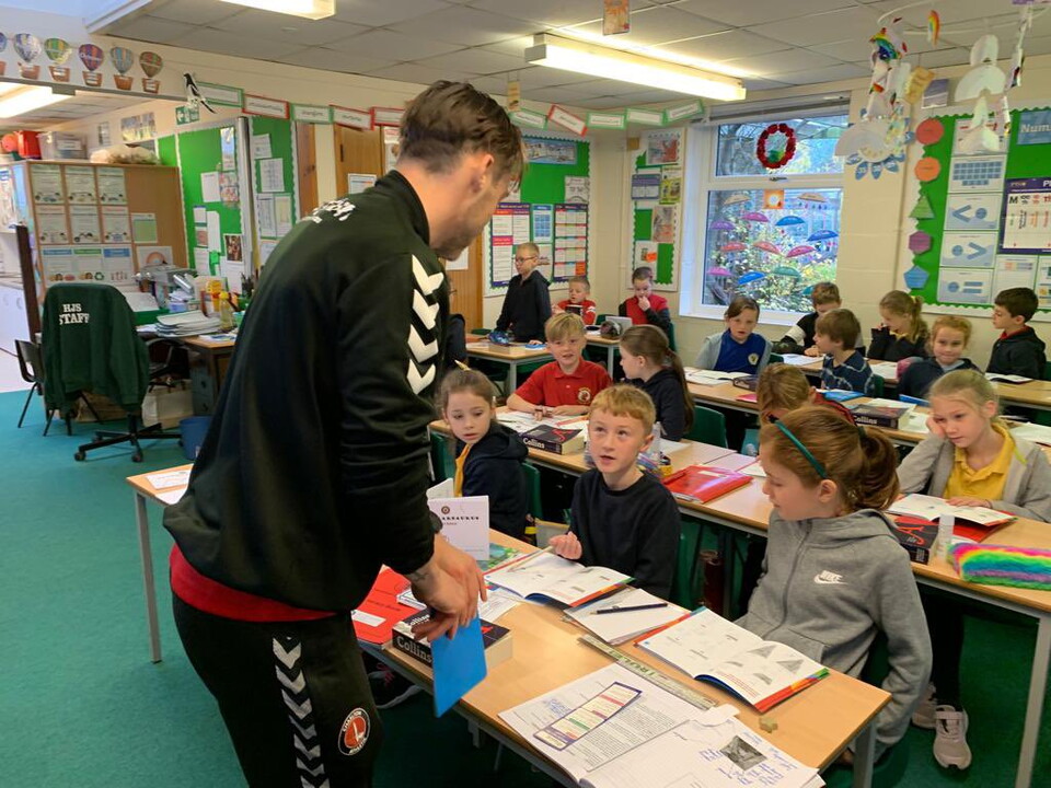 CACT coach delivering a session in a primary school classroom