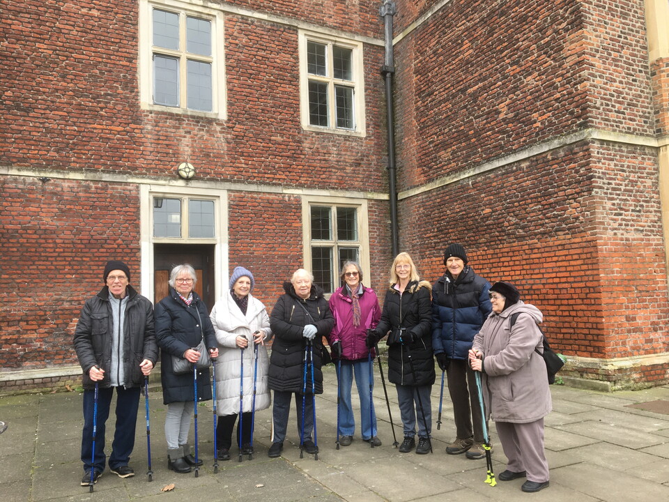 Group of Walking with Poles participants