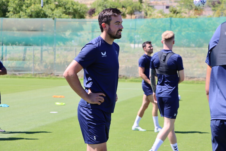 Eoghan O'Connell in pre-season training